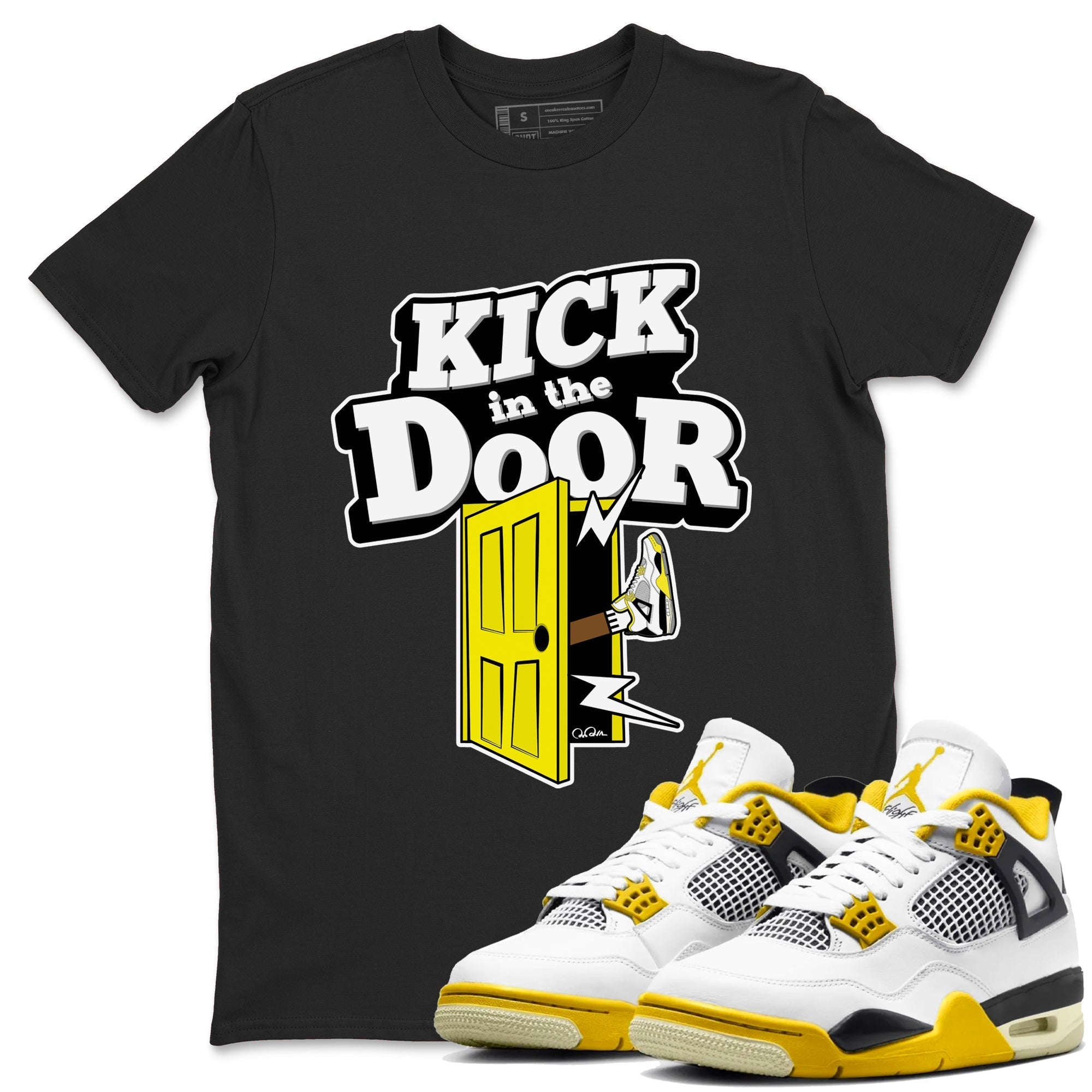 Kick In The Door snkmatch Tees - Air Jordan 4 Vivid Sulfur