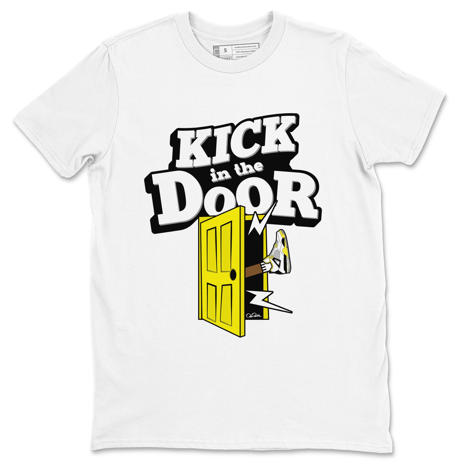 Kick In The Door snkmatch Tees - Air Jordan 4 Vivid Sulfur