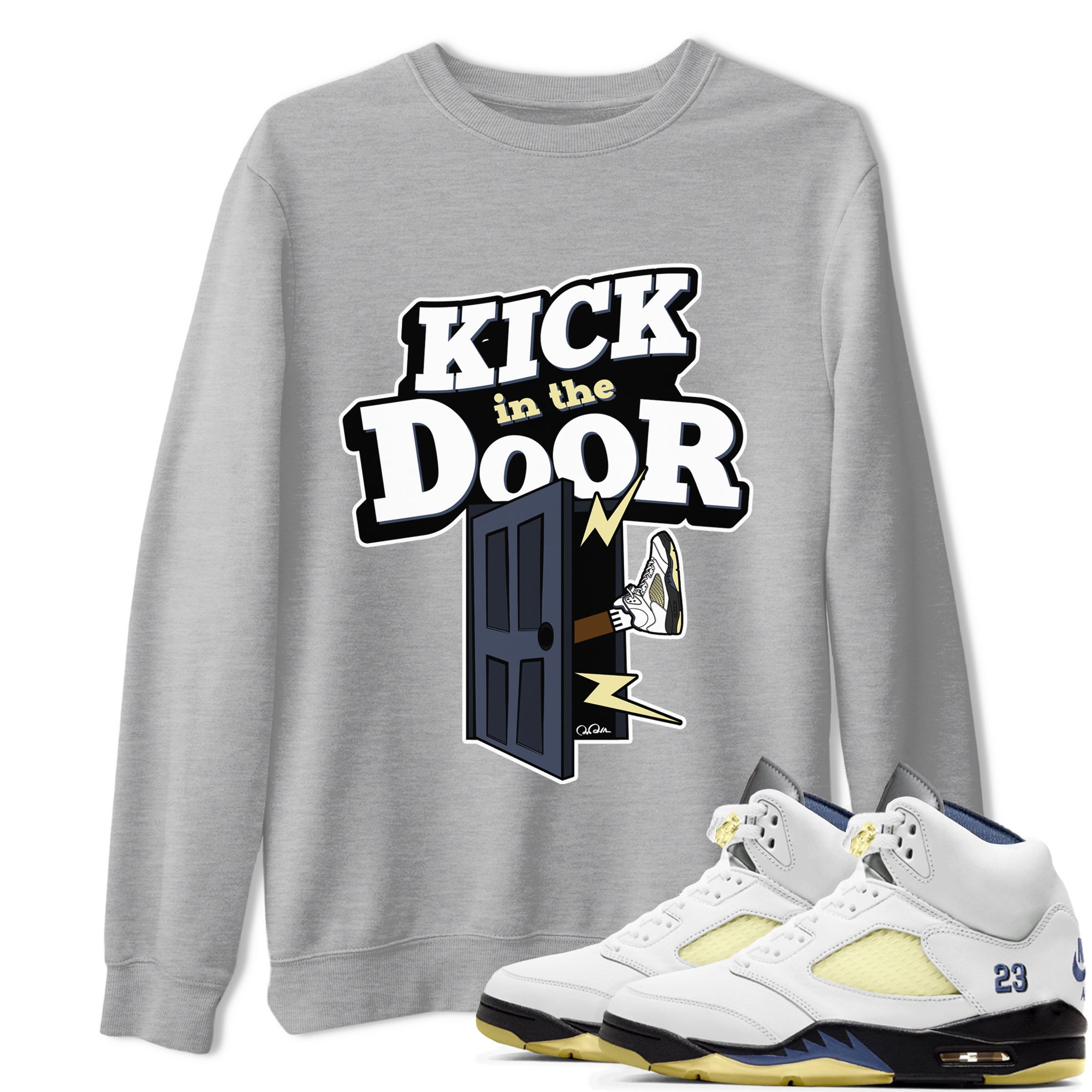 Kick In The Door snkmatch Tee - Air Jordan 5 A Ma Maniere x Photon Dust