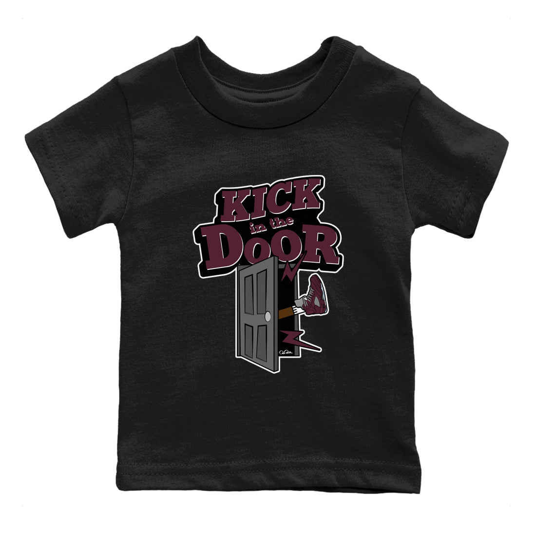 Kick In The Door Kids Tops - Air Jordan 5 Burgundy