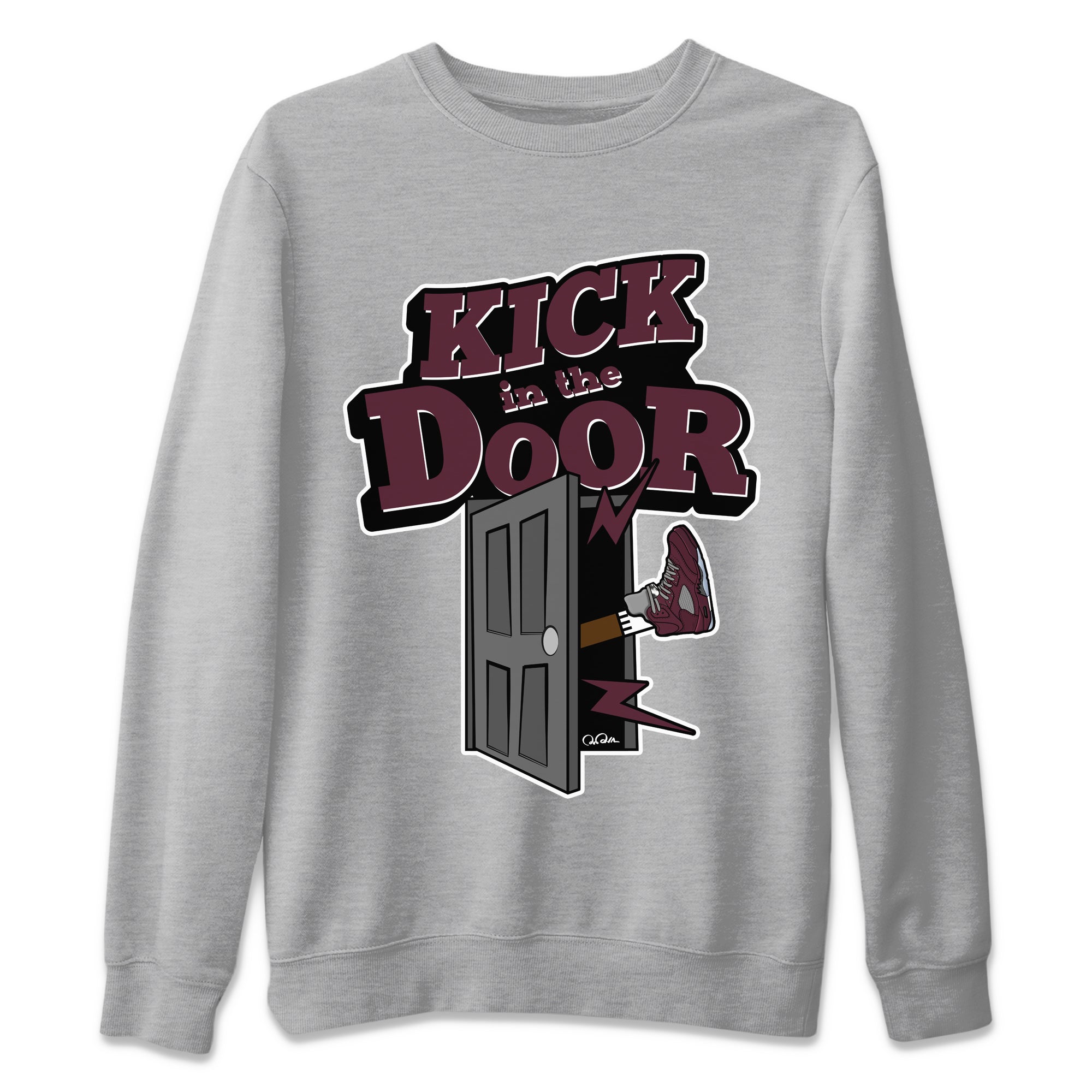 Kick In The Door Unisex Tops - Air Jordan 5 Burgundy