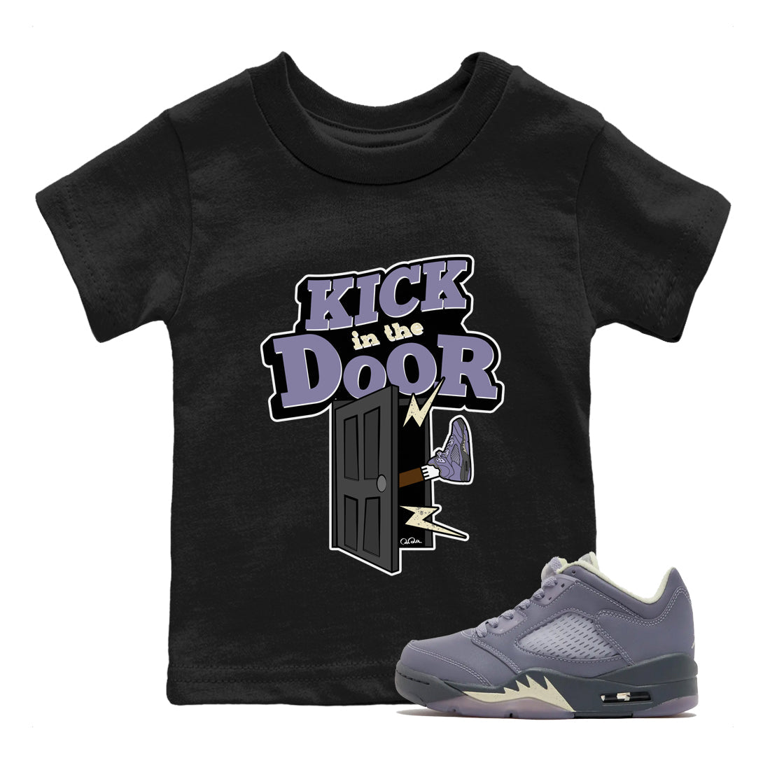 Kick In The Door Kids Tops - Air Jordan 5 Indigo Haze