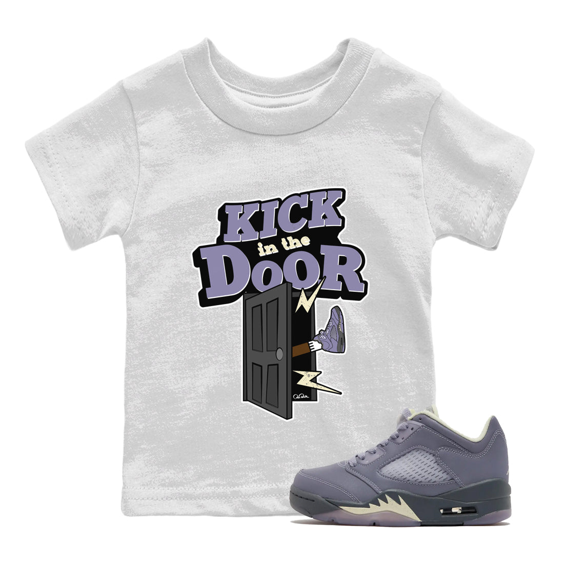 Kick In The Door Kids Tops - Air Jordan 5 Indigo Haze