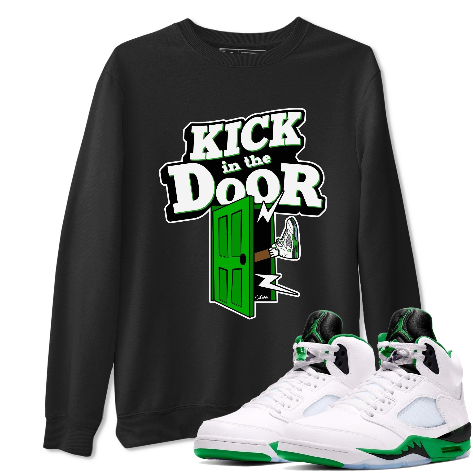 Kick In The Door snkmatch Tee - Air Jordan 5 Lucky Green
