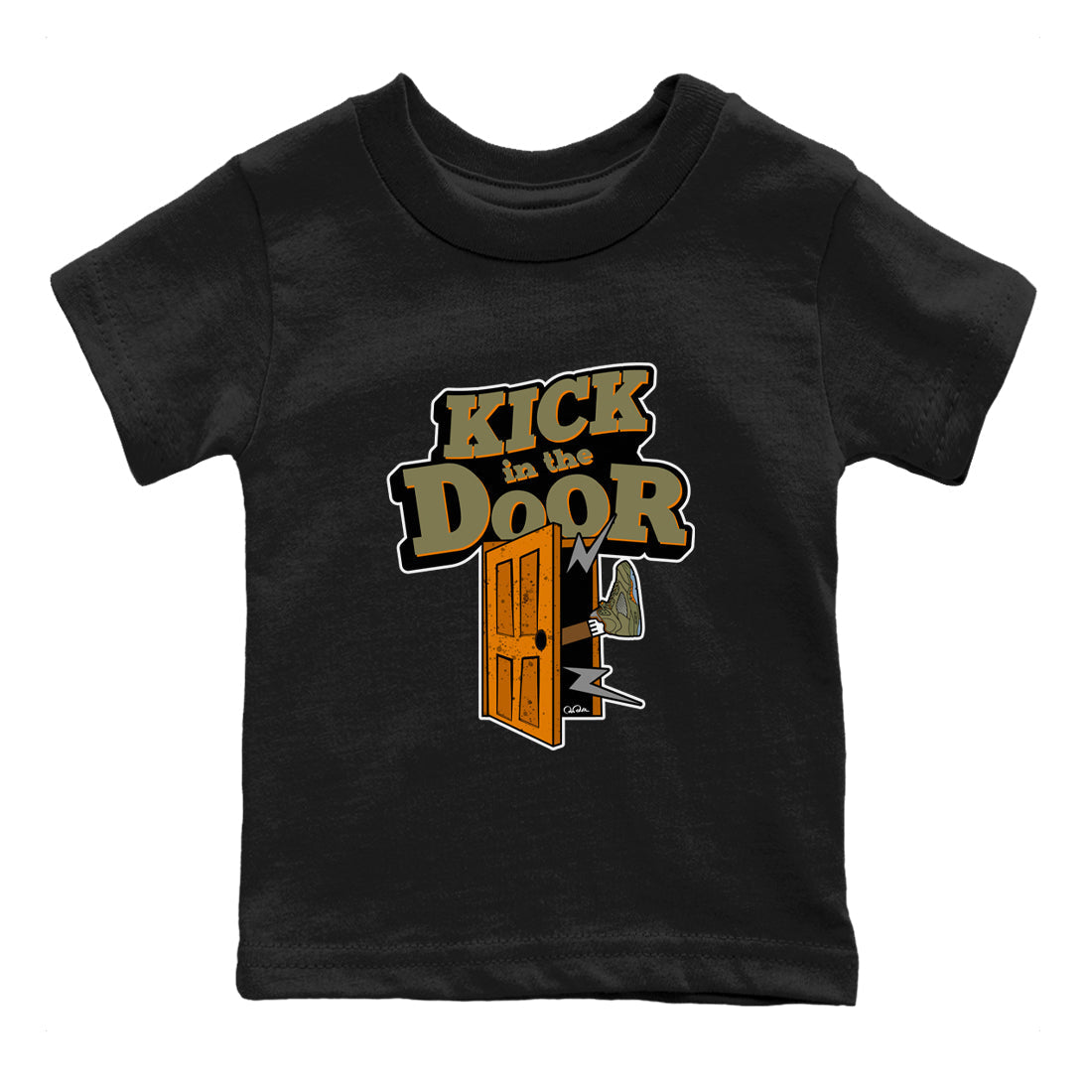 Kick In The Door snkmatch Tees Kids - Air Jordan 5 Olive