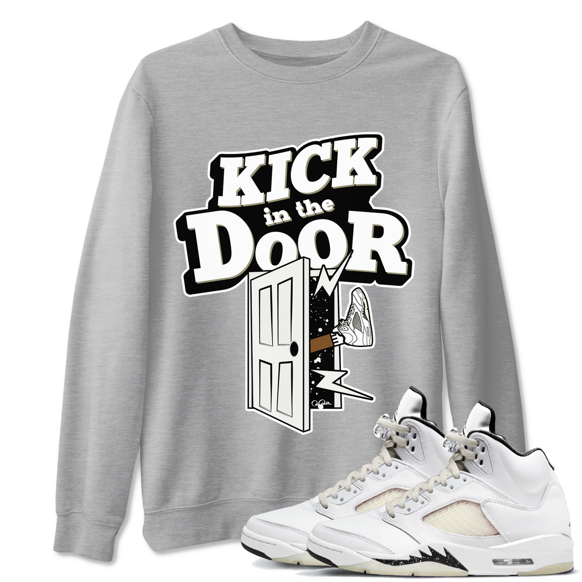 Kick In The Door snkmatch Tees - Air Jordan 5 Sail