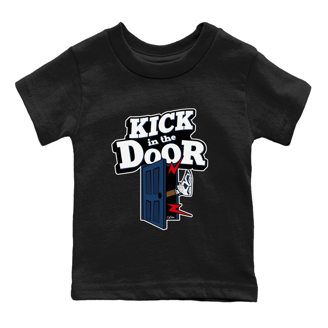 Kick In The Door snkmatch Tees Kids - Air Jordan 6 White And Midnight Navy