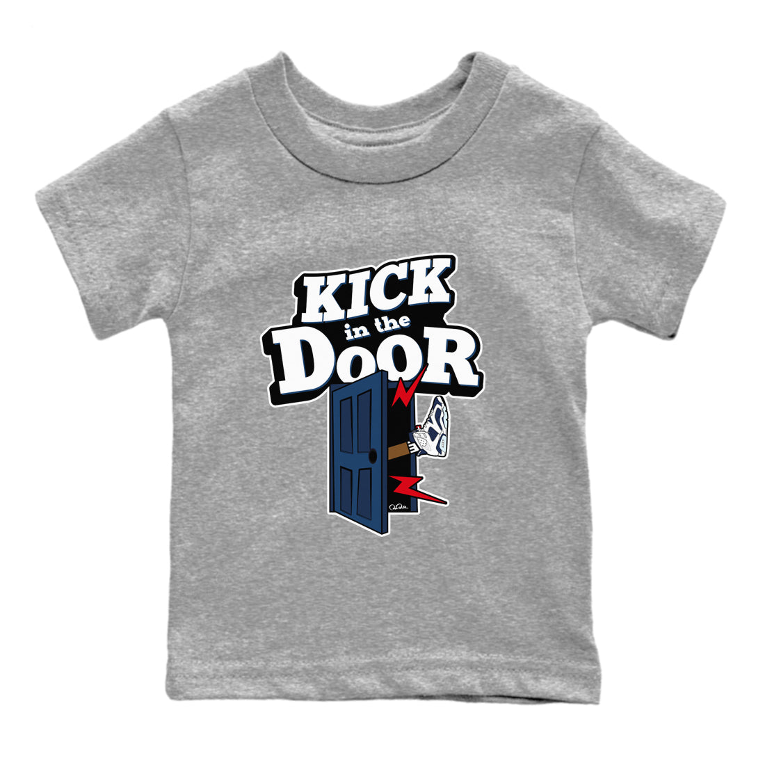 Kick In The Door snkmatch Tees Kids - Air Jordan 6 White And Midnight Navy
