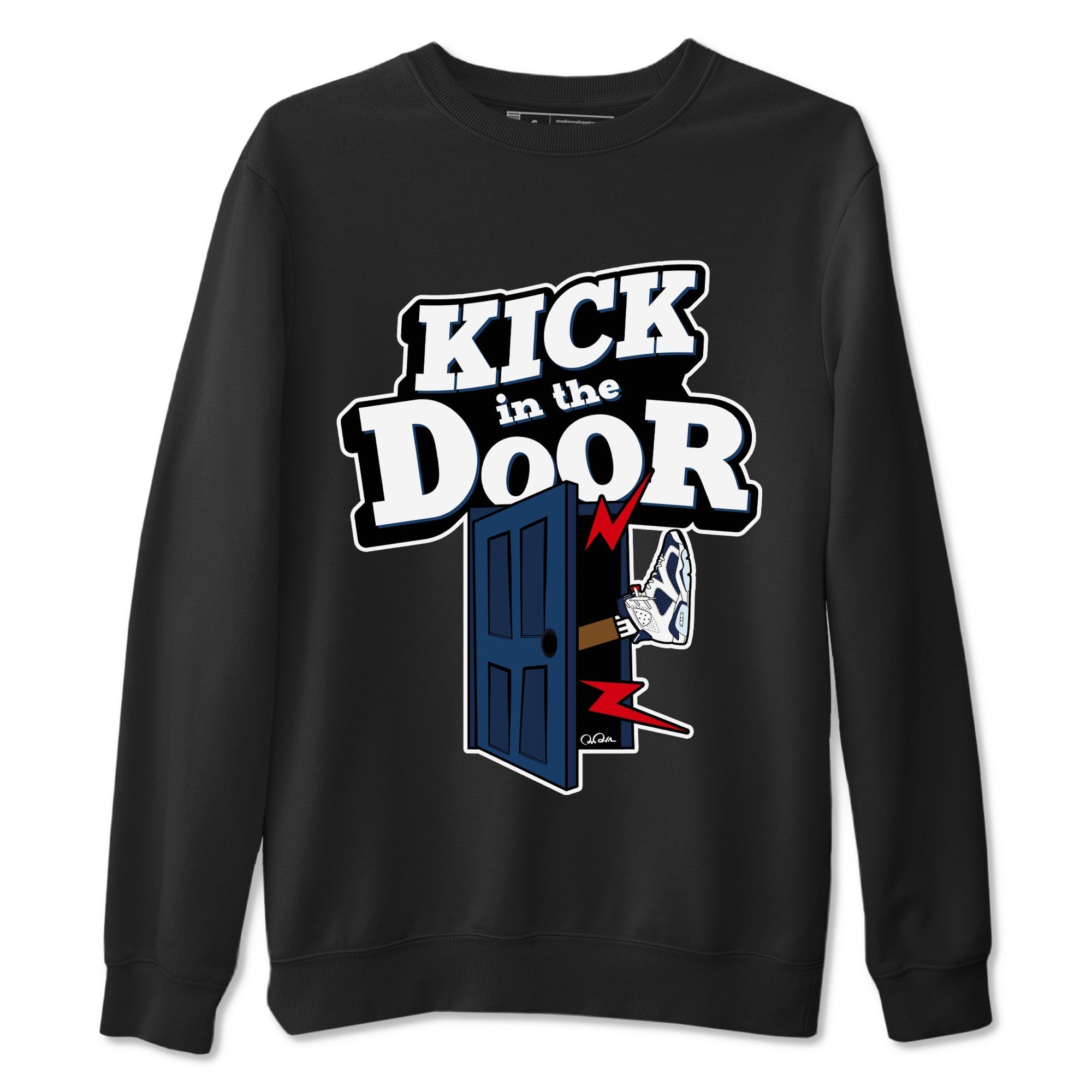 Kick In The Door snkmatch Tees - Air Jordan 6 White And Midnight Navy
