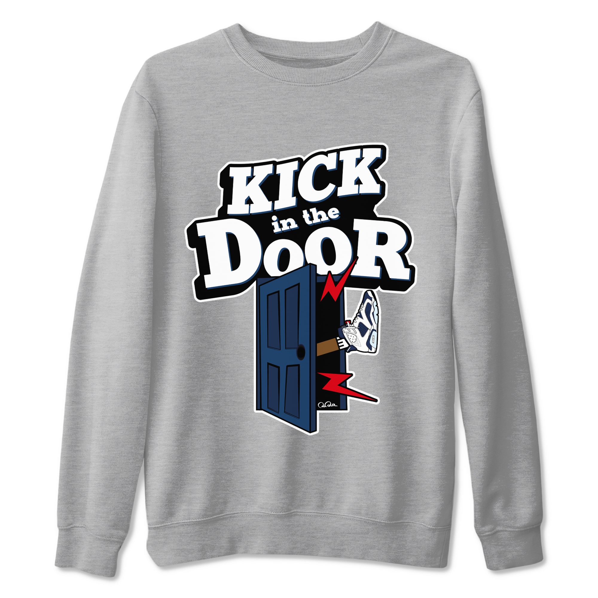 Kick In The Door snkmatch Tees - Air Jordan 6 White And Midnight Navy