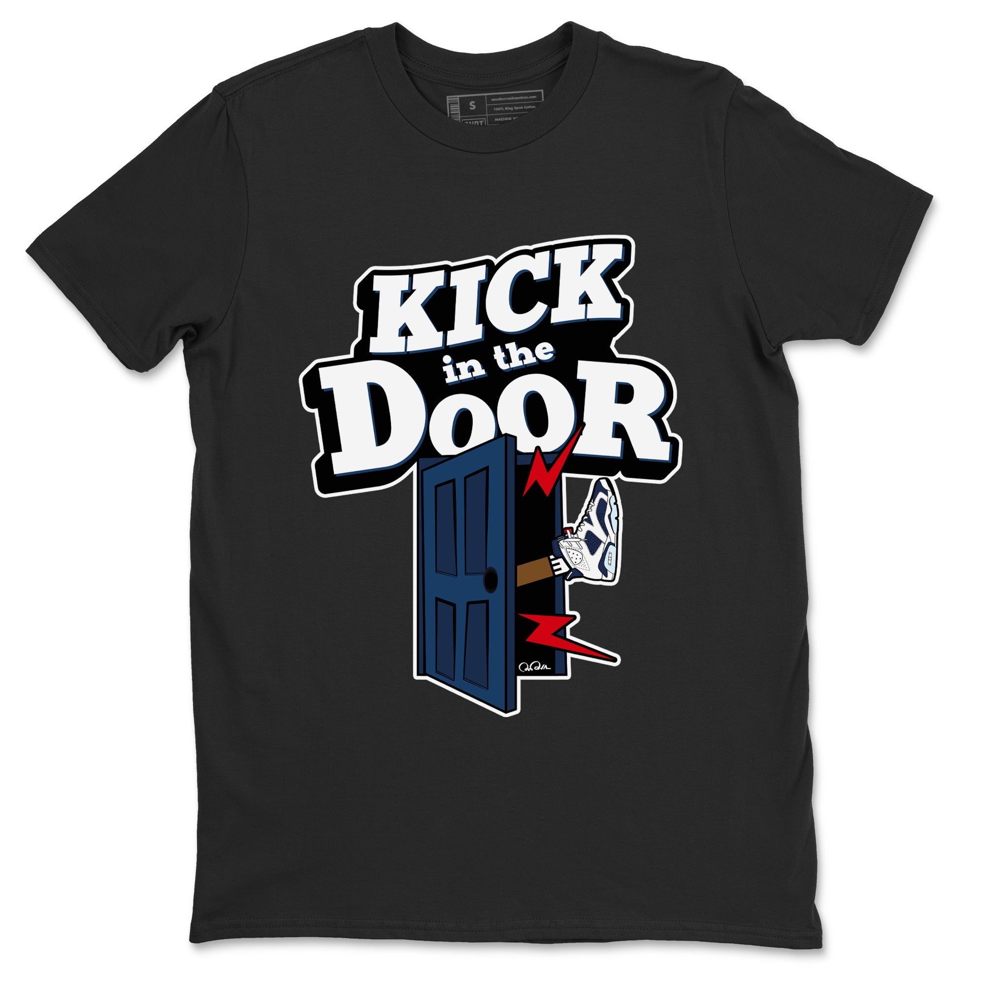 Kick In The Door snkmatch Tees - Air Jordan 6 White And Midnight Navy