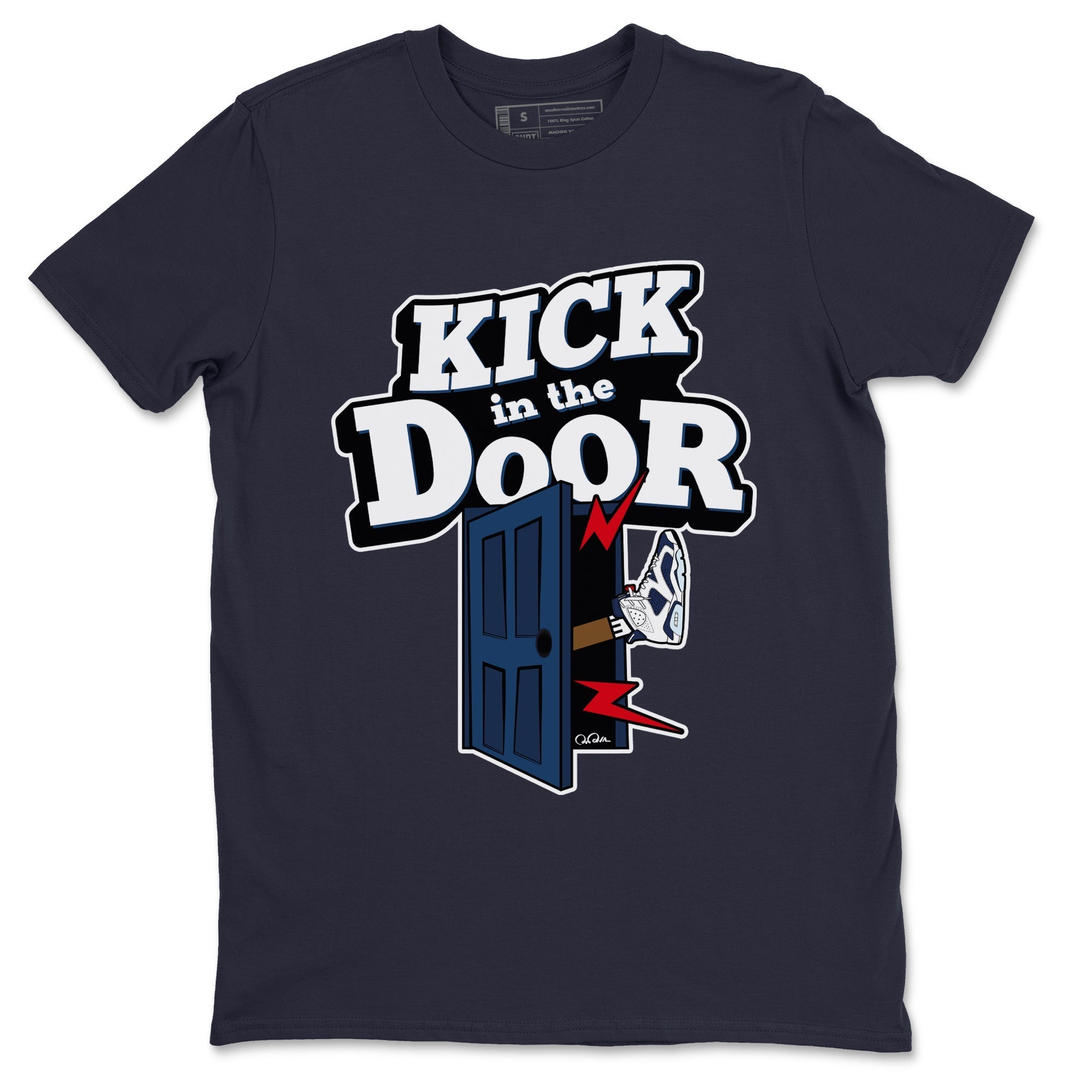 Kick In The Door snkmatch Tees - Air Jordan 6 White And Midnight Navy