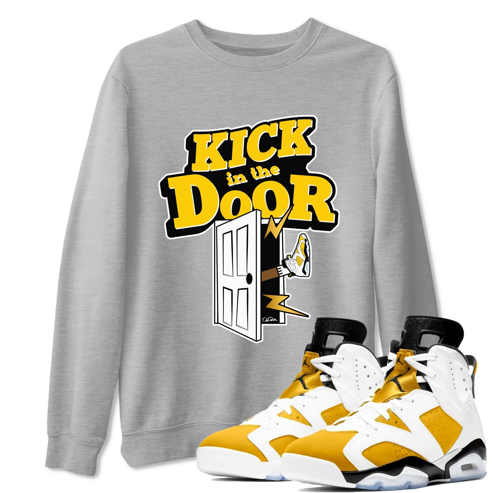Kick In The Door snkmatch Tee - Air Jordan 6 Yellow Ochre