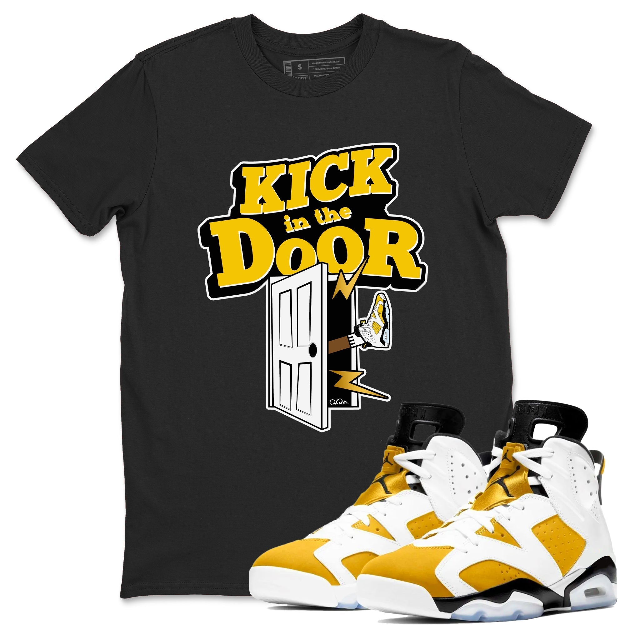 Kick In The Door snkmatch Tee - Air Jordan 6 Yellow Ochre