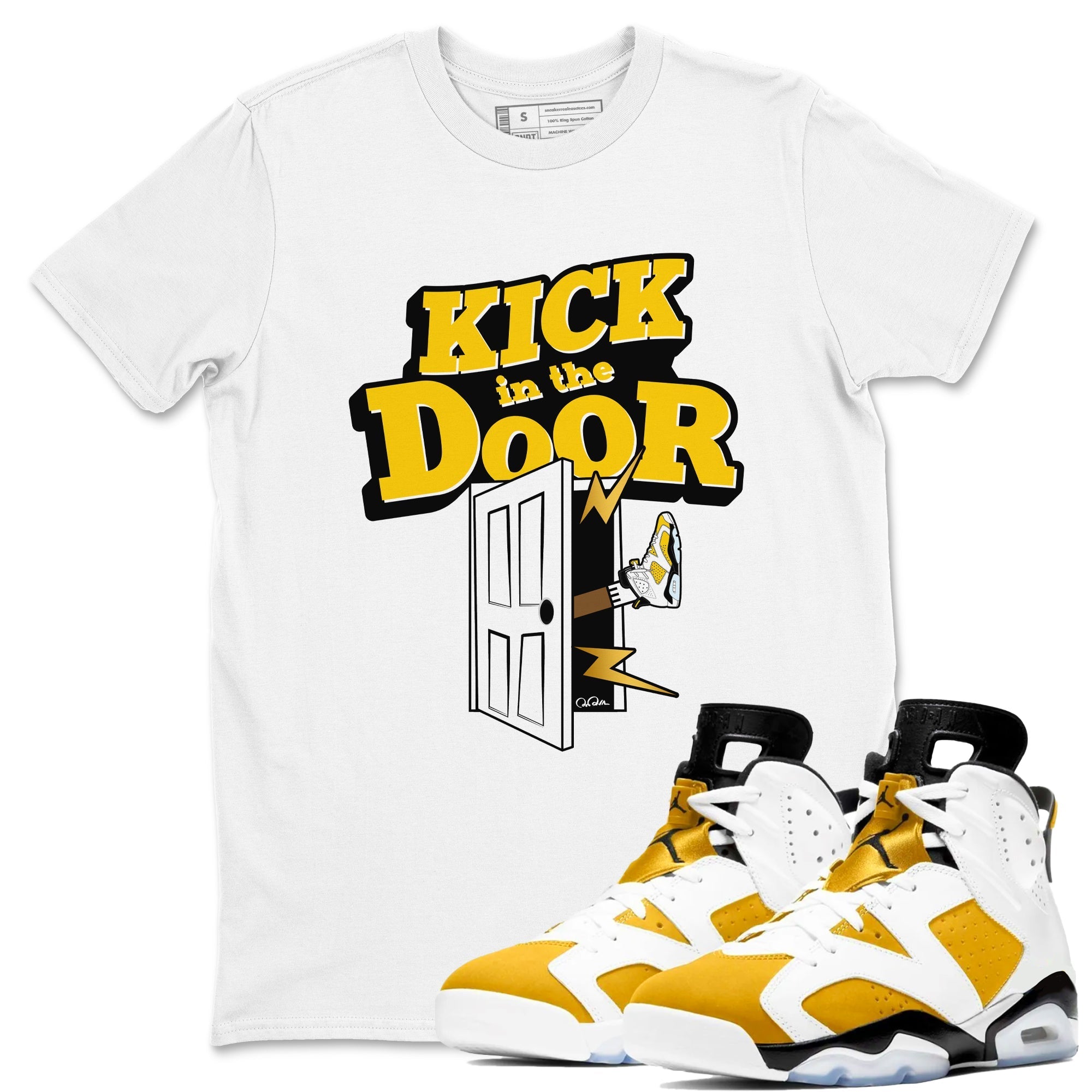 Kick In The Door snkmatch Tee - Air Jordan 6 Yellow Ochre
