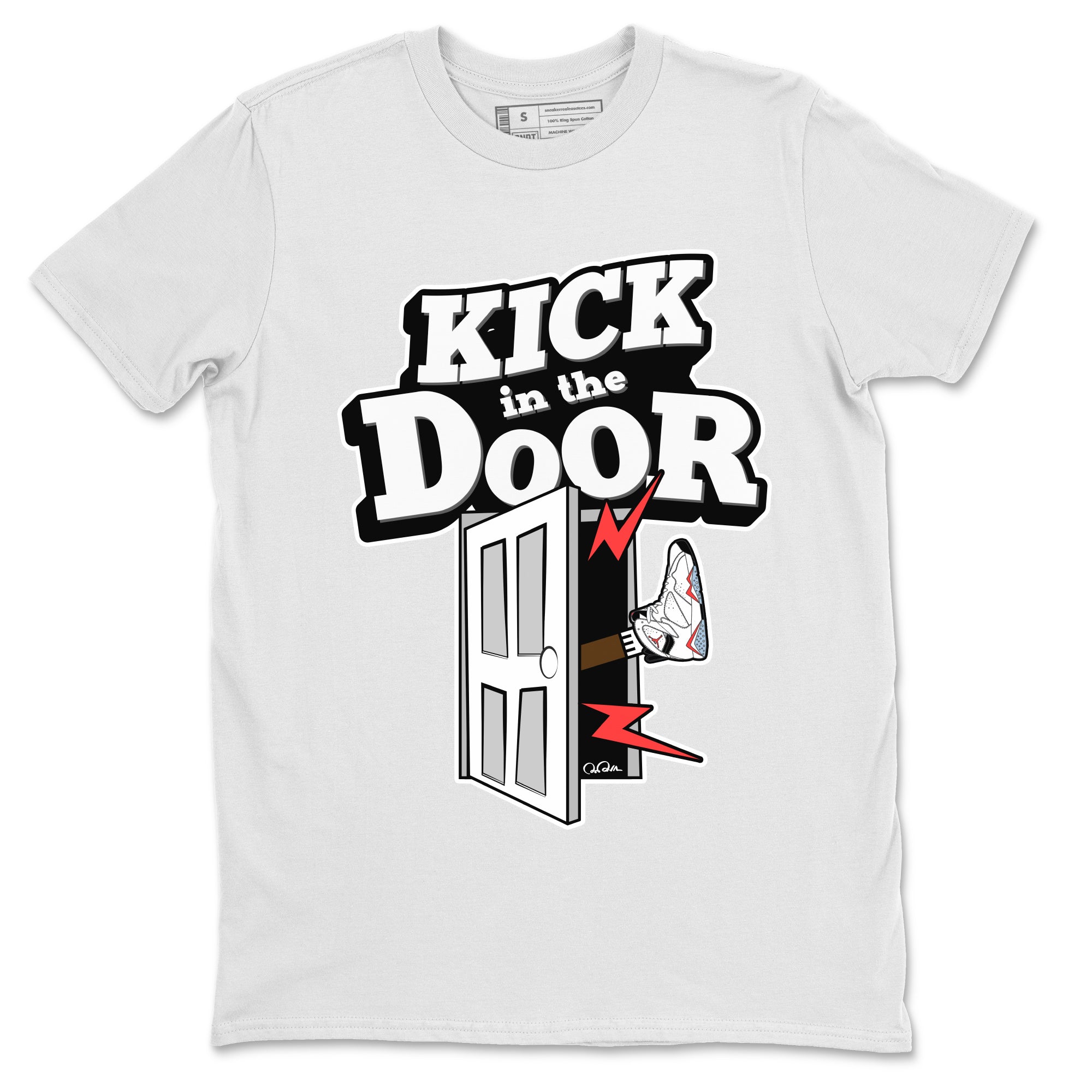 Kick In The Door Unisex Tops - Air Jordan 7 White Infrared