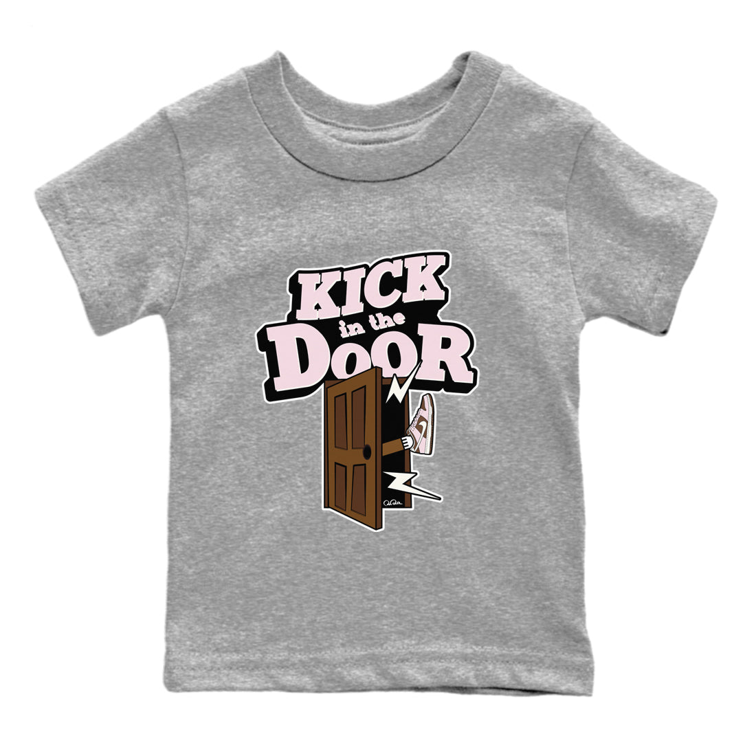 Kick In The Door snkmatch Tees Kids - Dunk Cacao Wow And Pink Foam