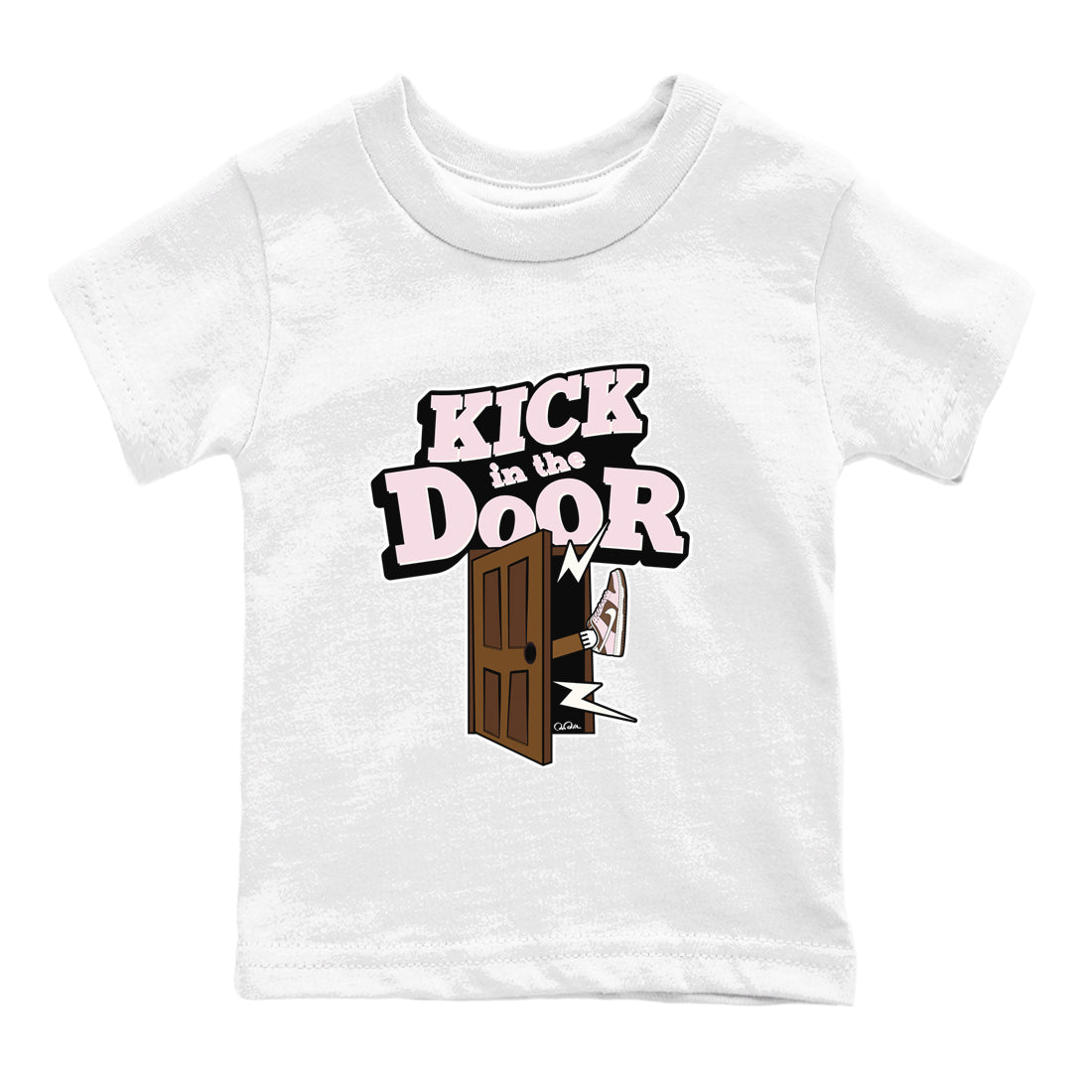 Kick In The Door snkmatch Tees Kids - Dunk Cacao Wow And Pink Foam