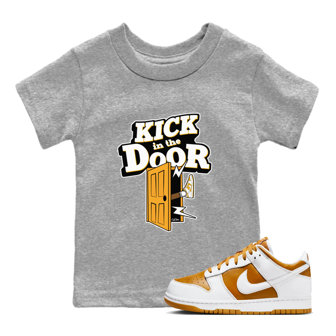 Kick In The Door snkmatch Tees Kids - Dunk Dark Curry