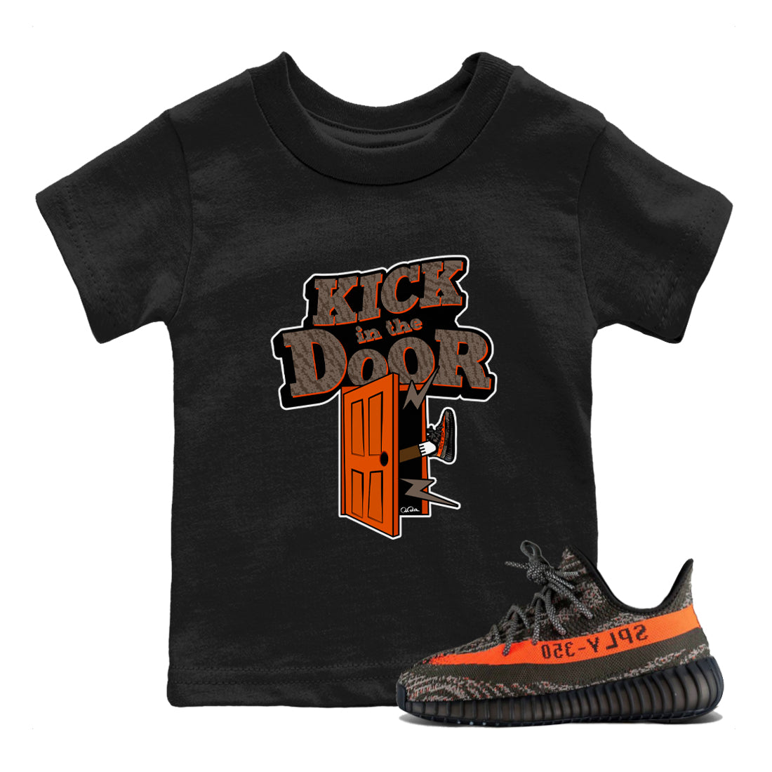 Kick In The Door snkmatch Tee Kids - Yeezy 350 Carbon Beluga