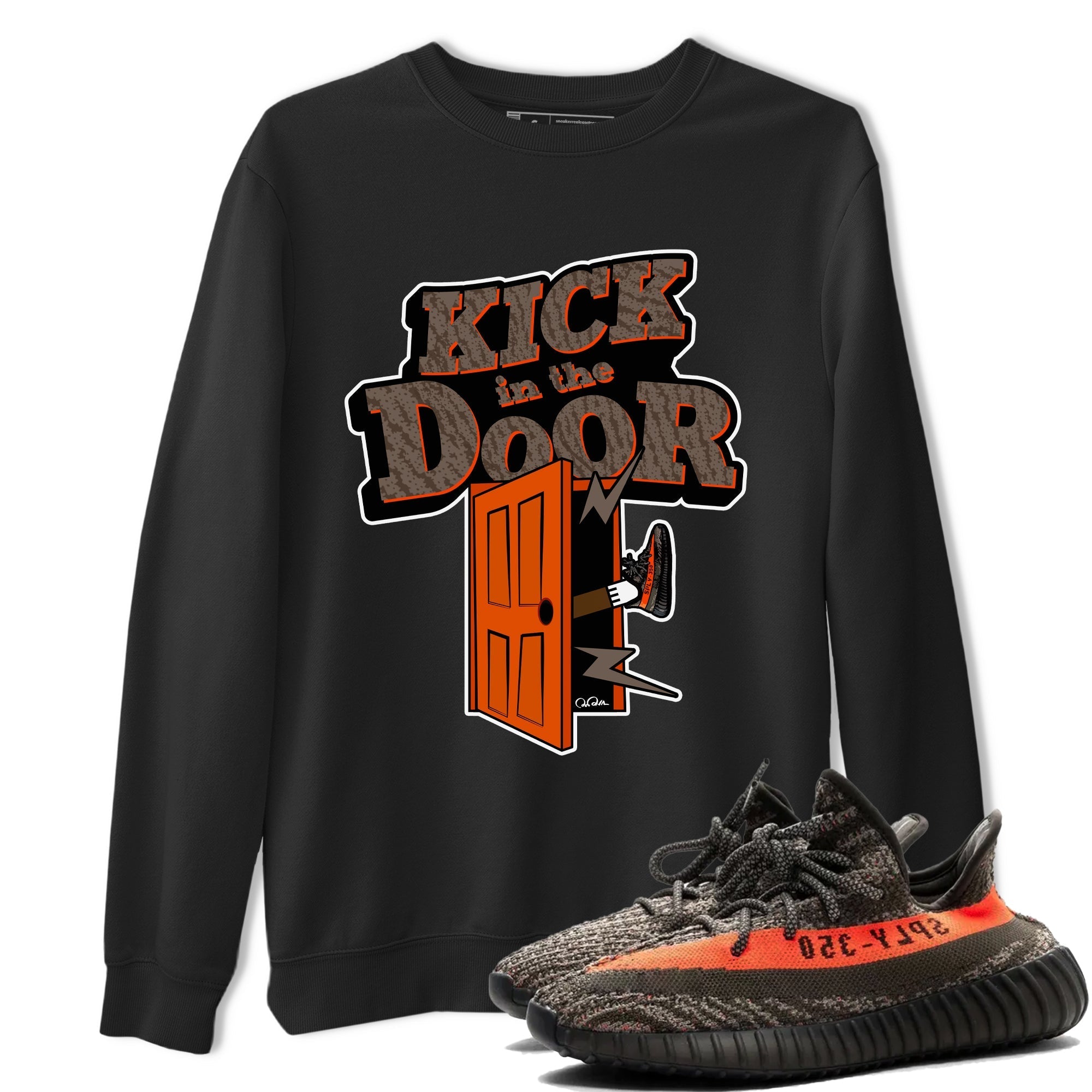Kick In The Door snkmatch Tee - Yeezy 350 Carbon Beluga