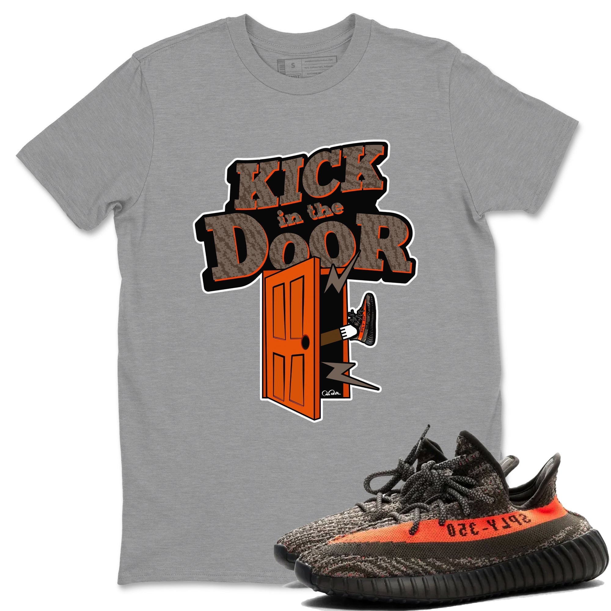 Kick In The Door snkmatch Tee - Yeezy 350 Carbon Beluga