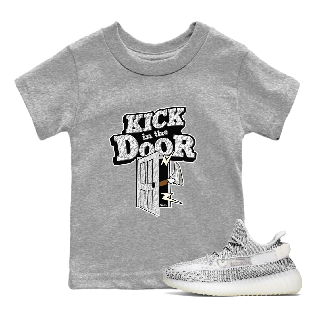 Kick In The Door snkmatch Tee Kids - Yeezy 350 Static