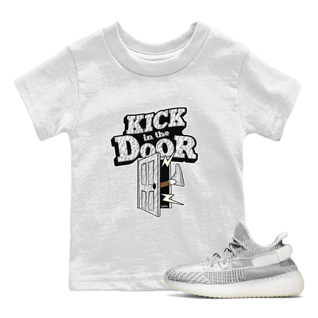 Kick In The Door snkmatch Tee Kids - Yeezy 350 Static