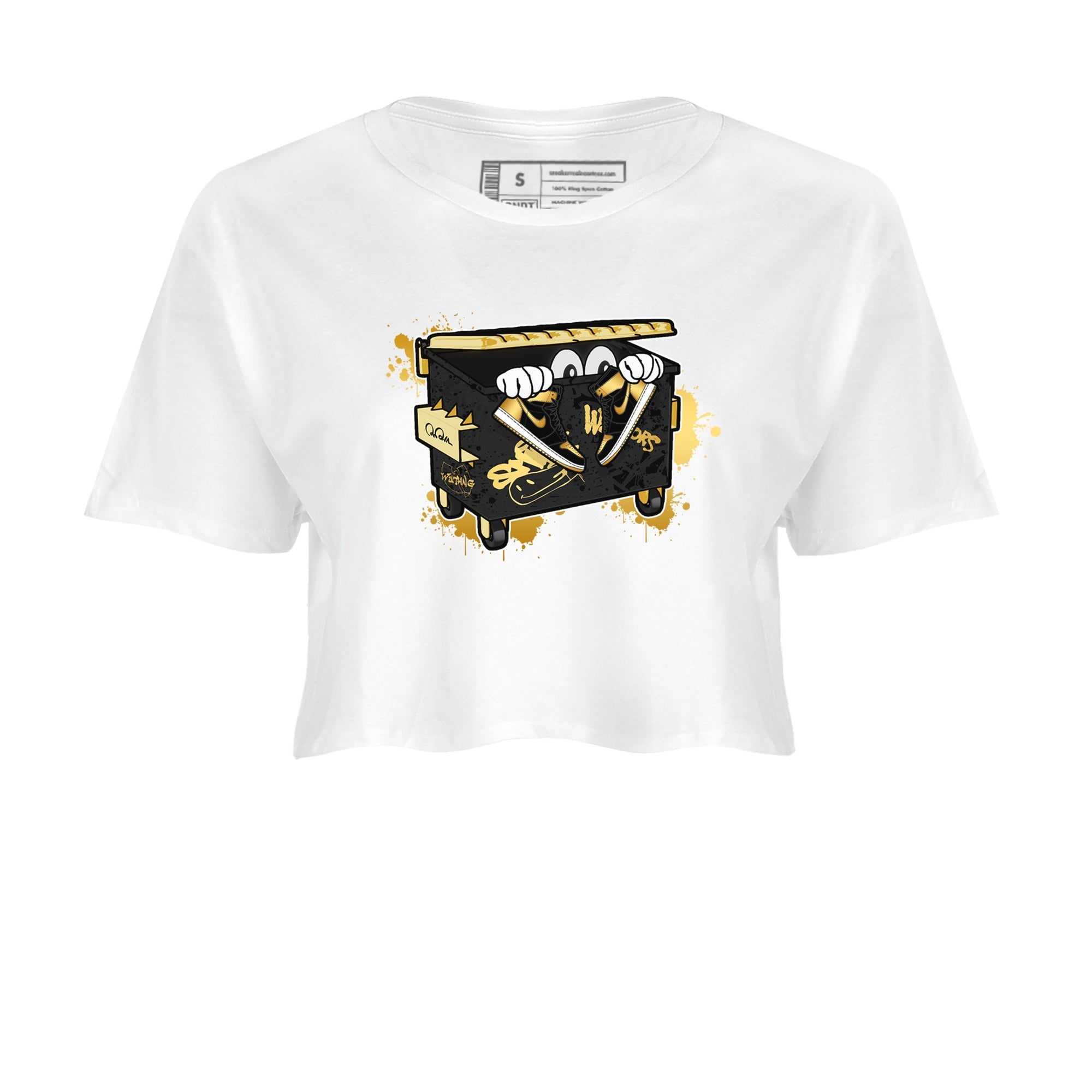 Kick Trash snkmatch Women's Top - Air Jordan 1 Black Metallic Gold