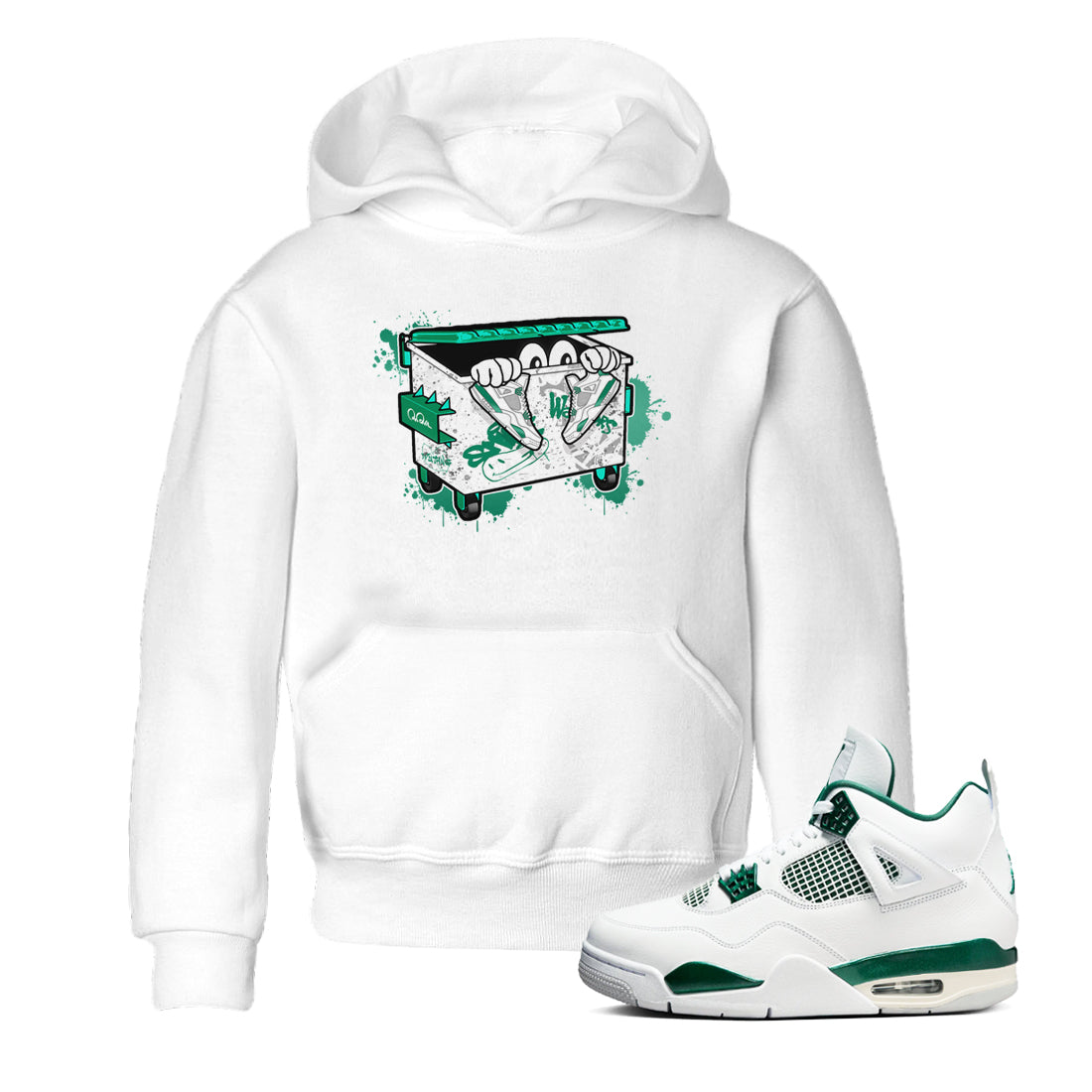 Kick Trash snkmatch Tees Kids - Air Jordan 4 Oxidized Green
