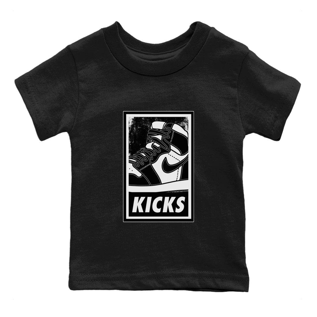 KICKS Kids Tops - Air Jordan 1 Black White