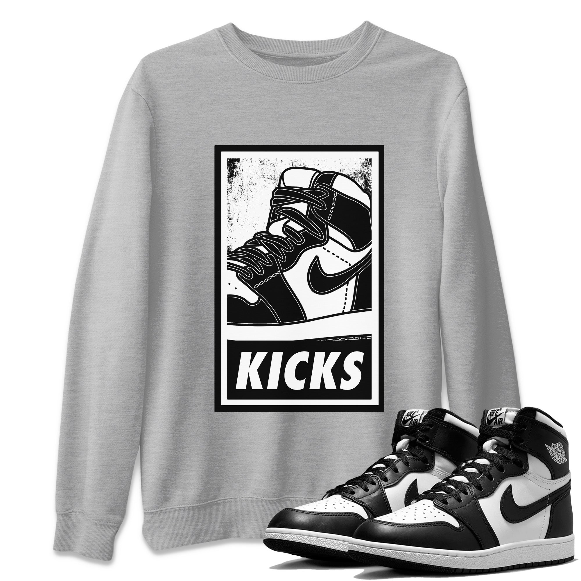 KICKS Unisex Tops - Air Jordan 1 Black White