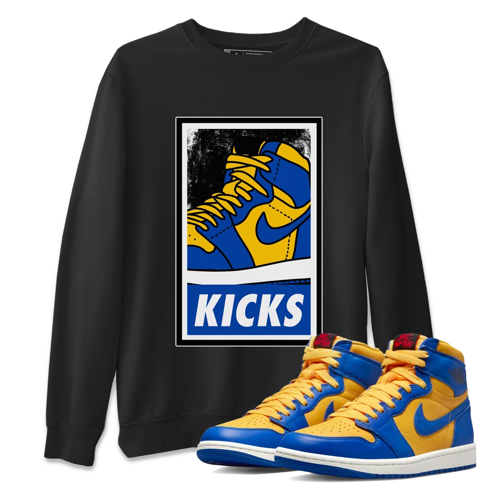 KICKS Unisex Tops - Air Jordan 1 Game Royal Varsity Maize
