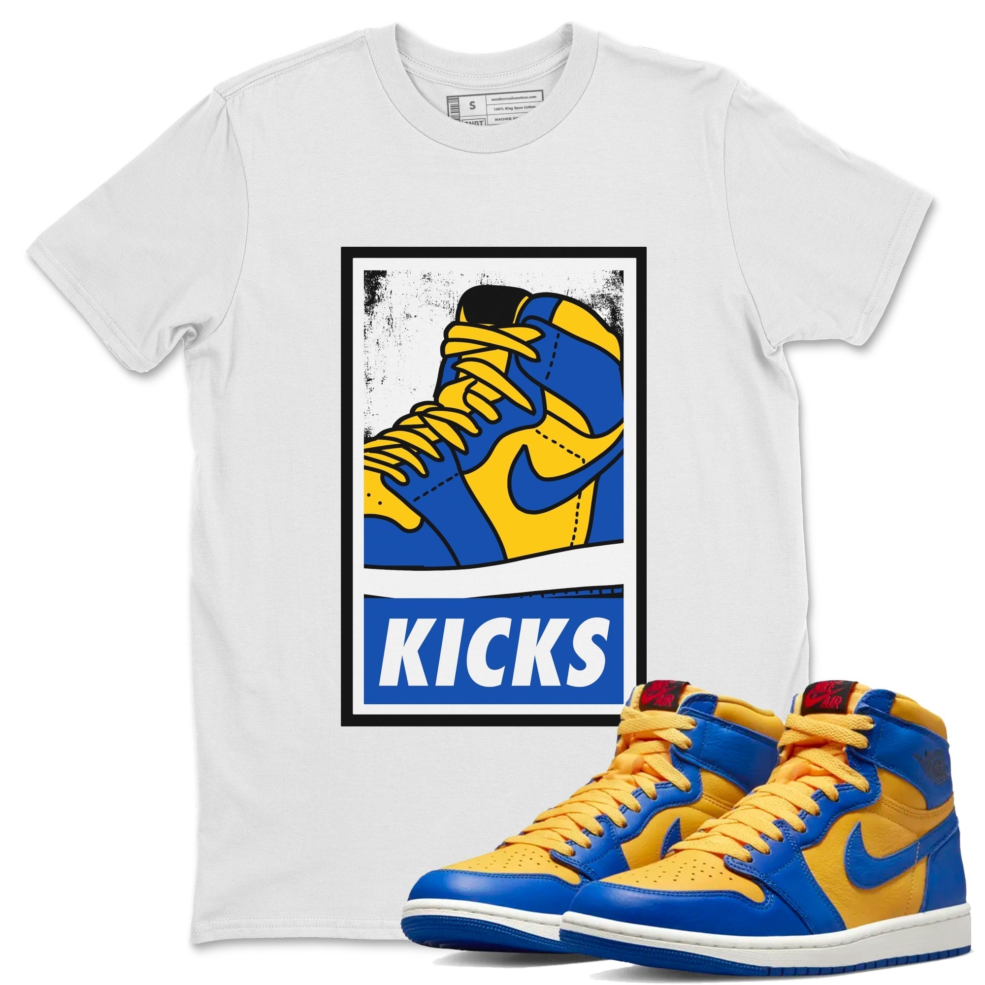 KICKS Unisex Tops - Air Jordan 1 Game Royal Varsity Maize
