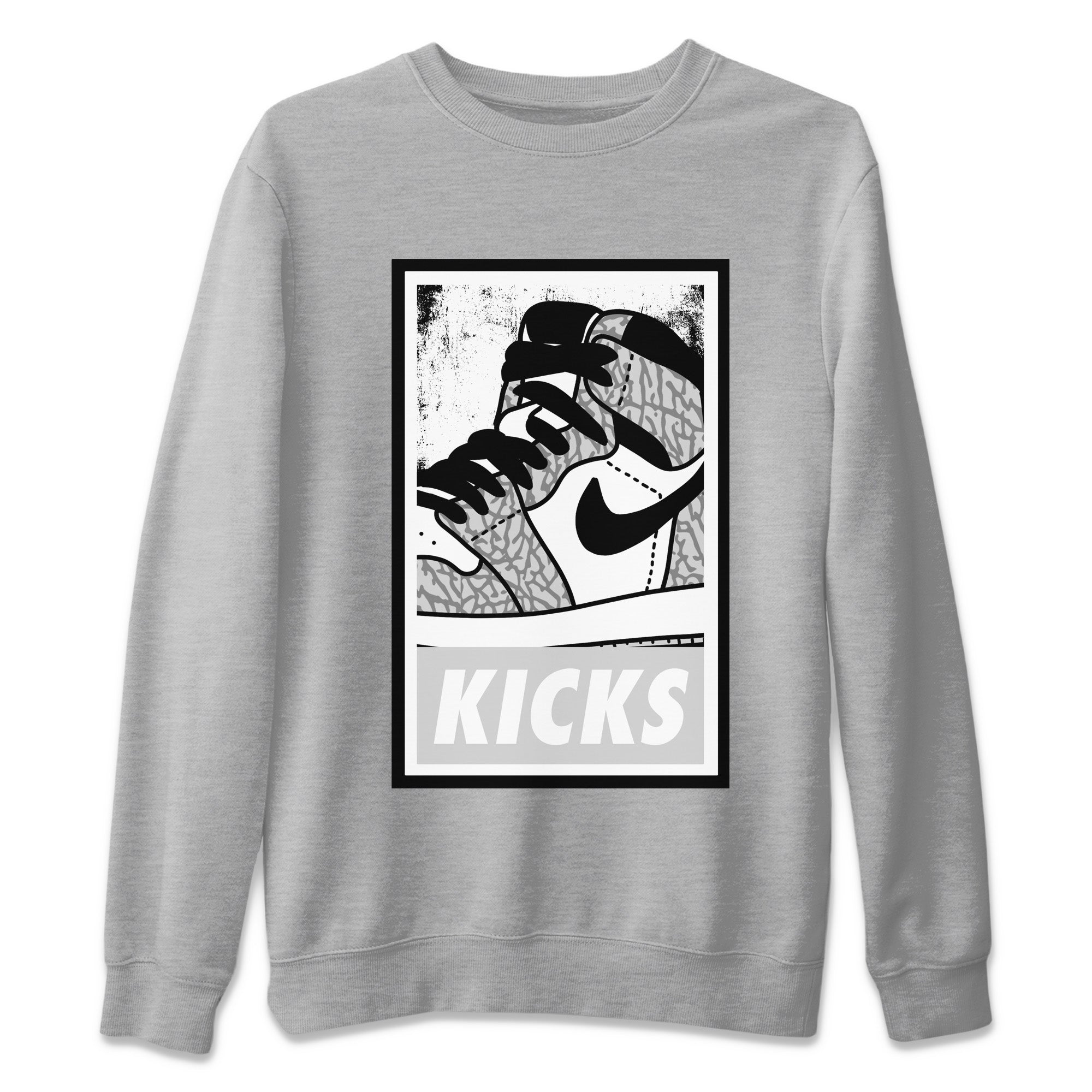 KICKS Unisex Tops - Air Jordan 1 White Cement