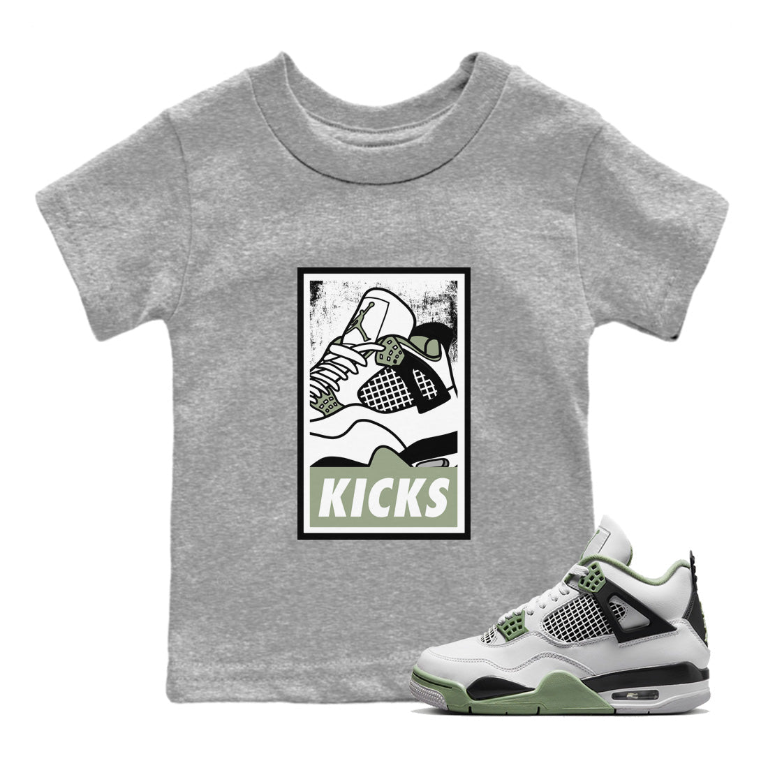 KICKS Kids Tops - Air Jordan 4 Seafoam