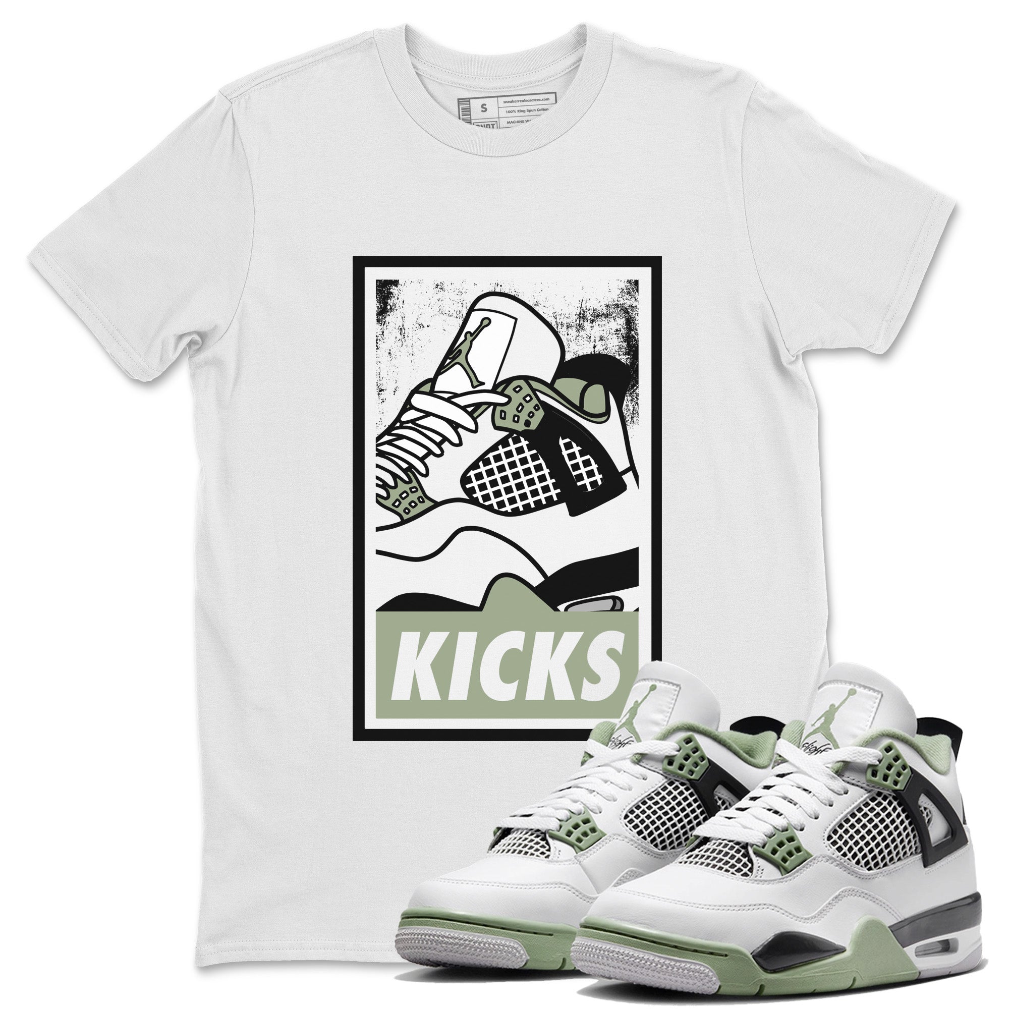 KICKS Unisex Tops - Air Jordan 4 Seafoam
