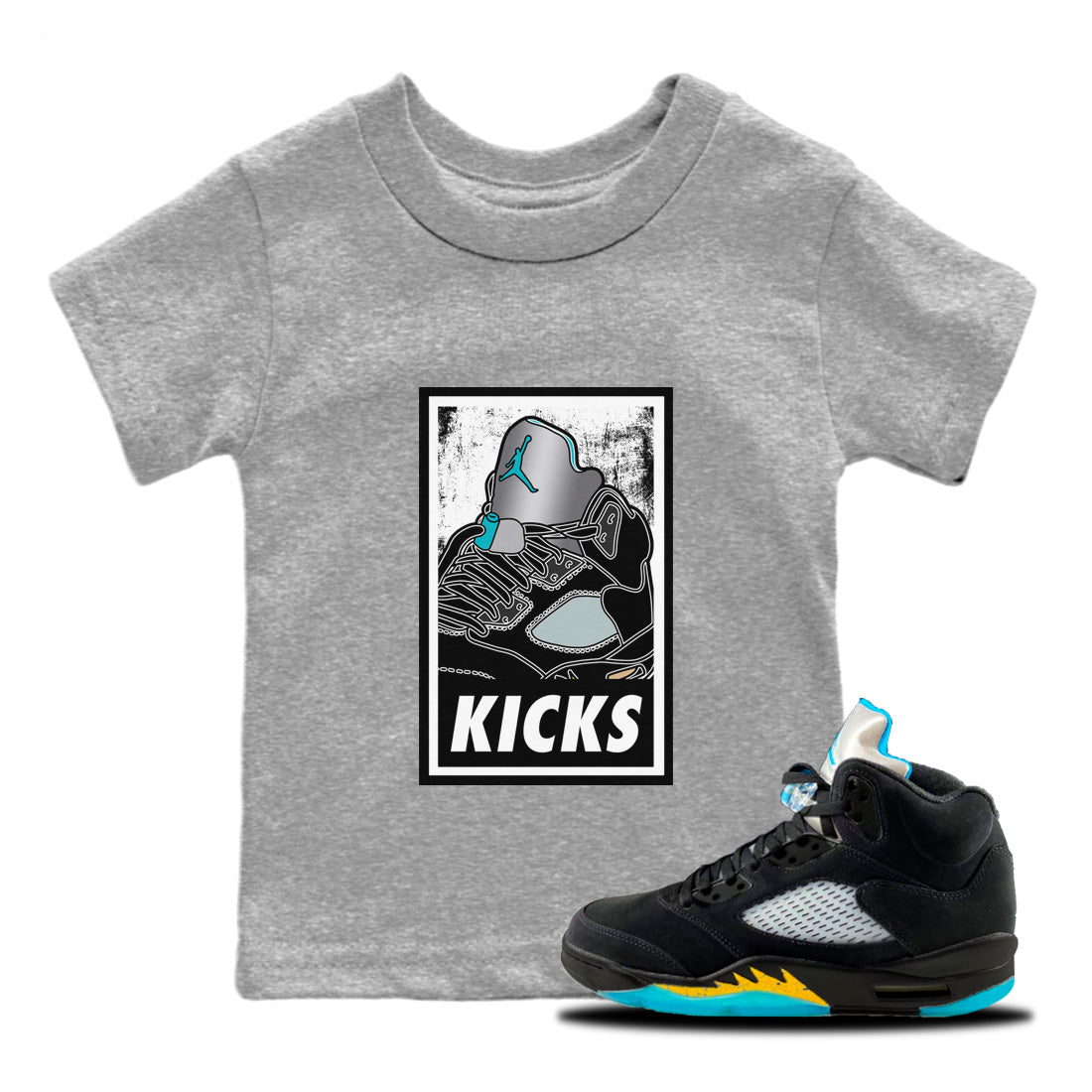 KICKS Kids Tops - Air Jordan 5 Aqua