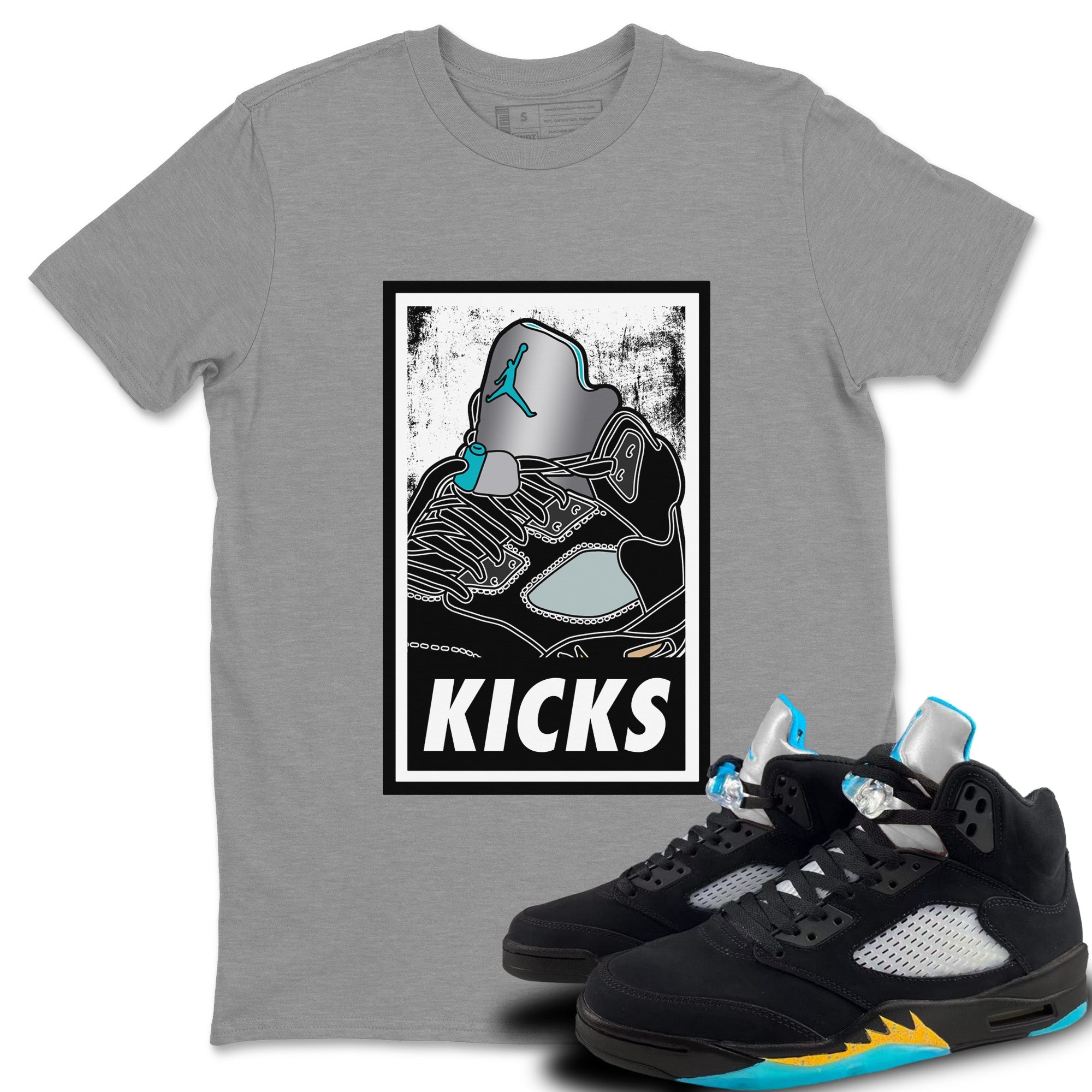KICKS Unisex Tops - Air Jordan 5 Aqua