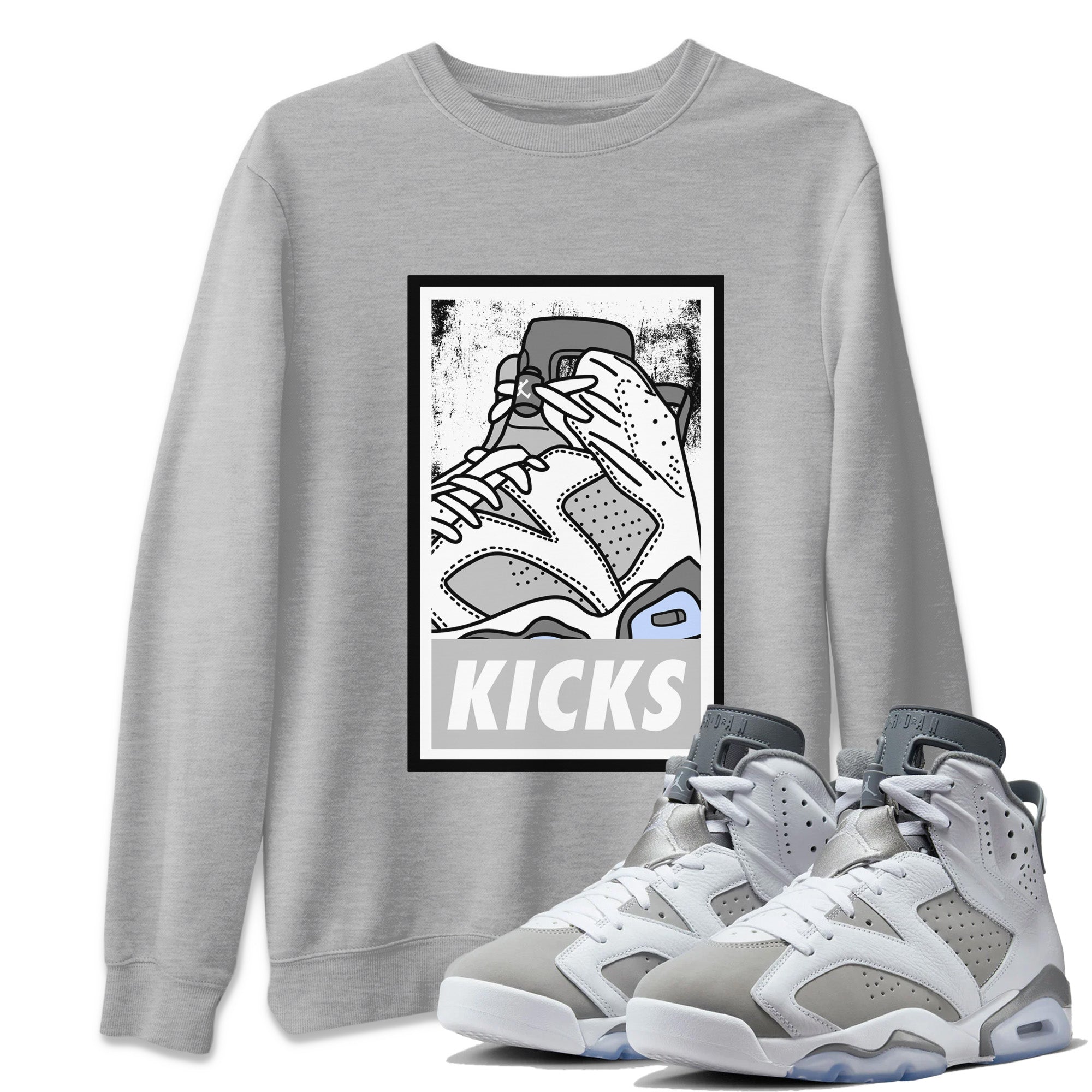 KICKS Unisex Tops - Air Jordan 6 Cool Grey