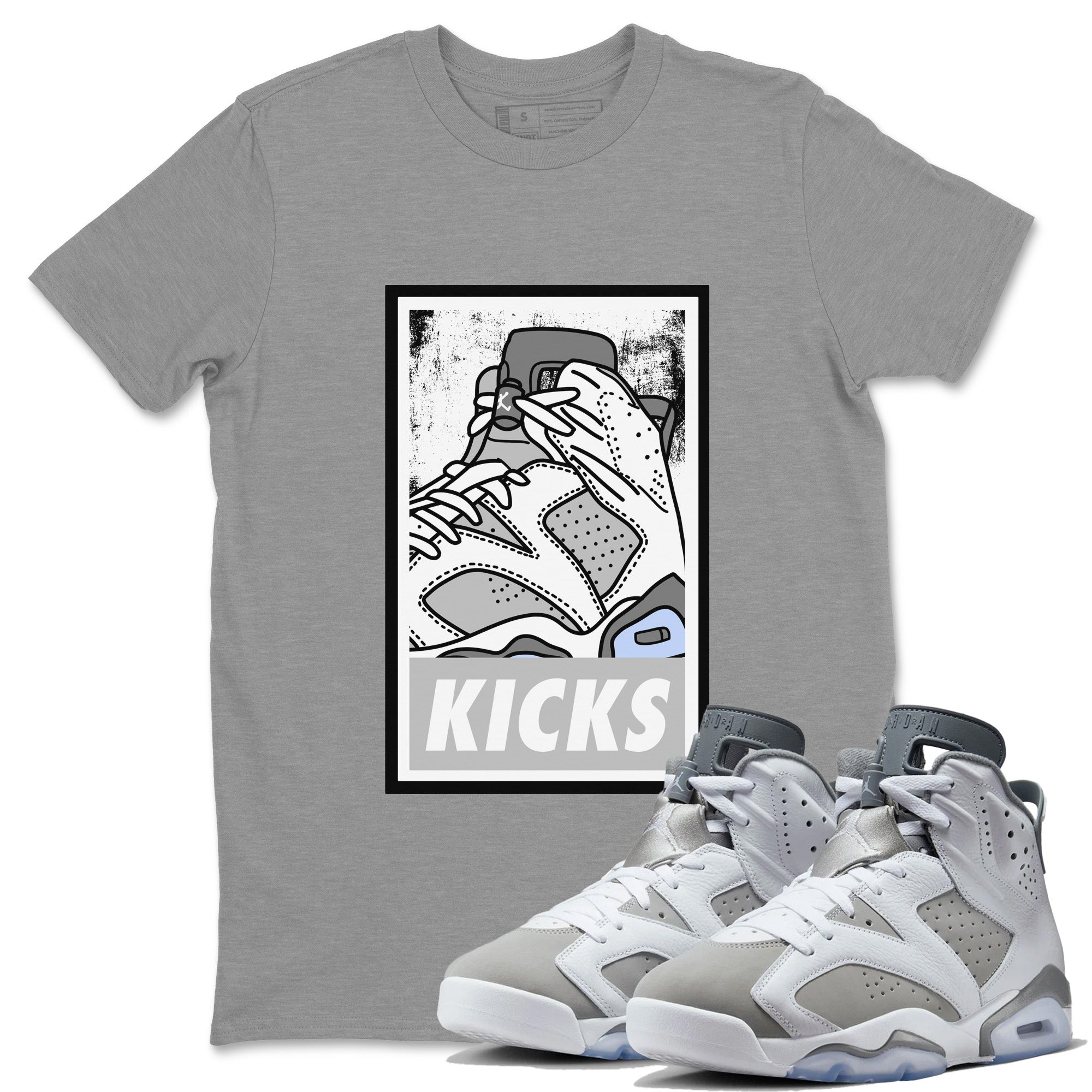 KICKS Unisex Tops - Air Jordan 6 Cool Grey