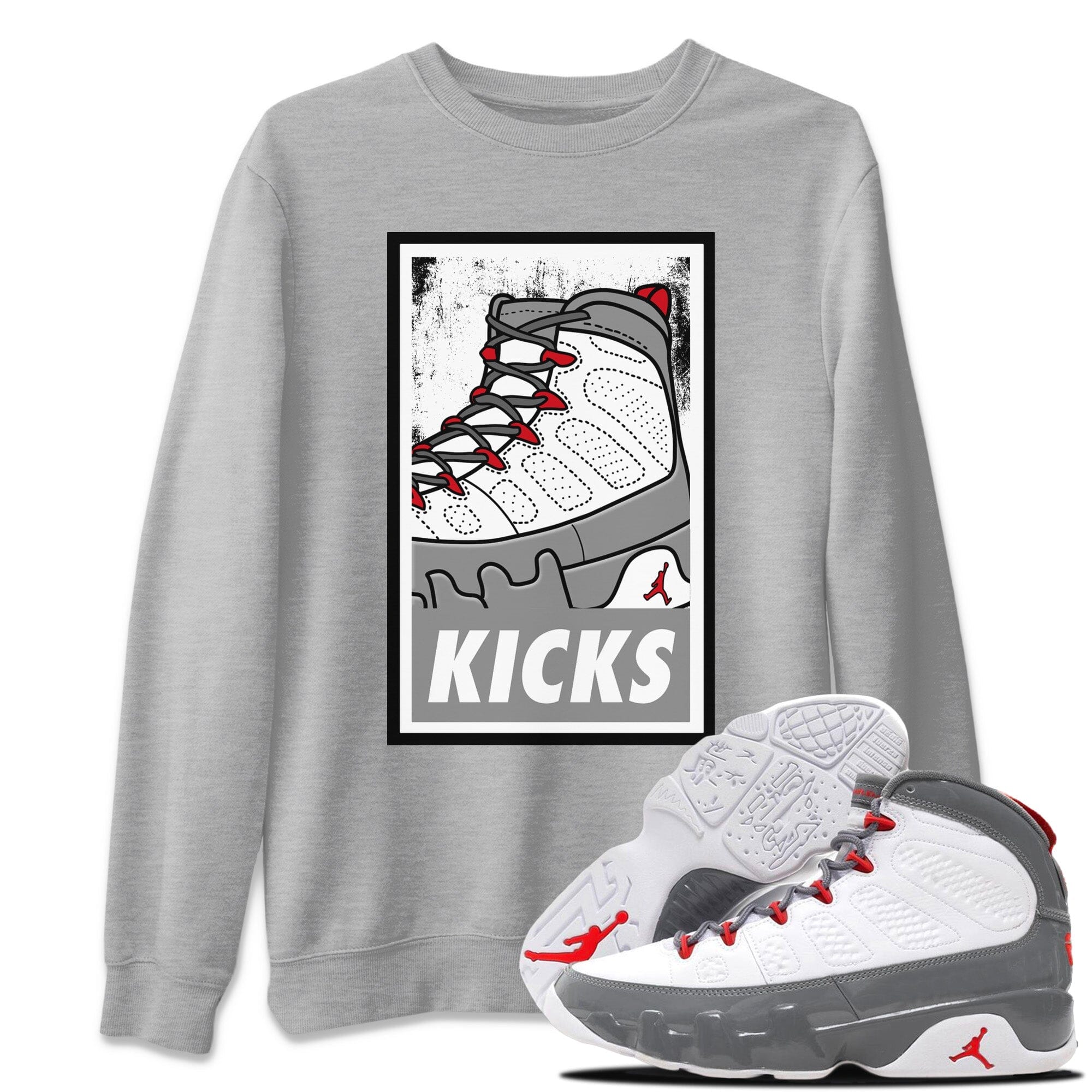 KICKS Unisex Tops - Air Jordan 9 Fire Red