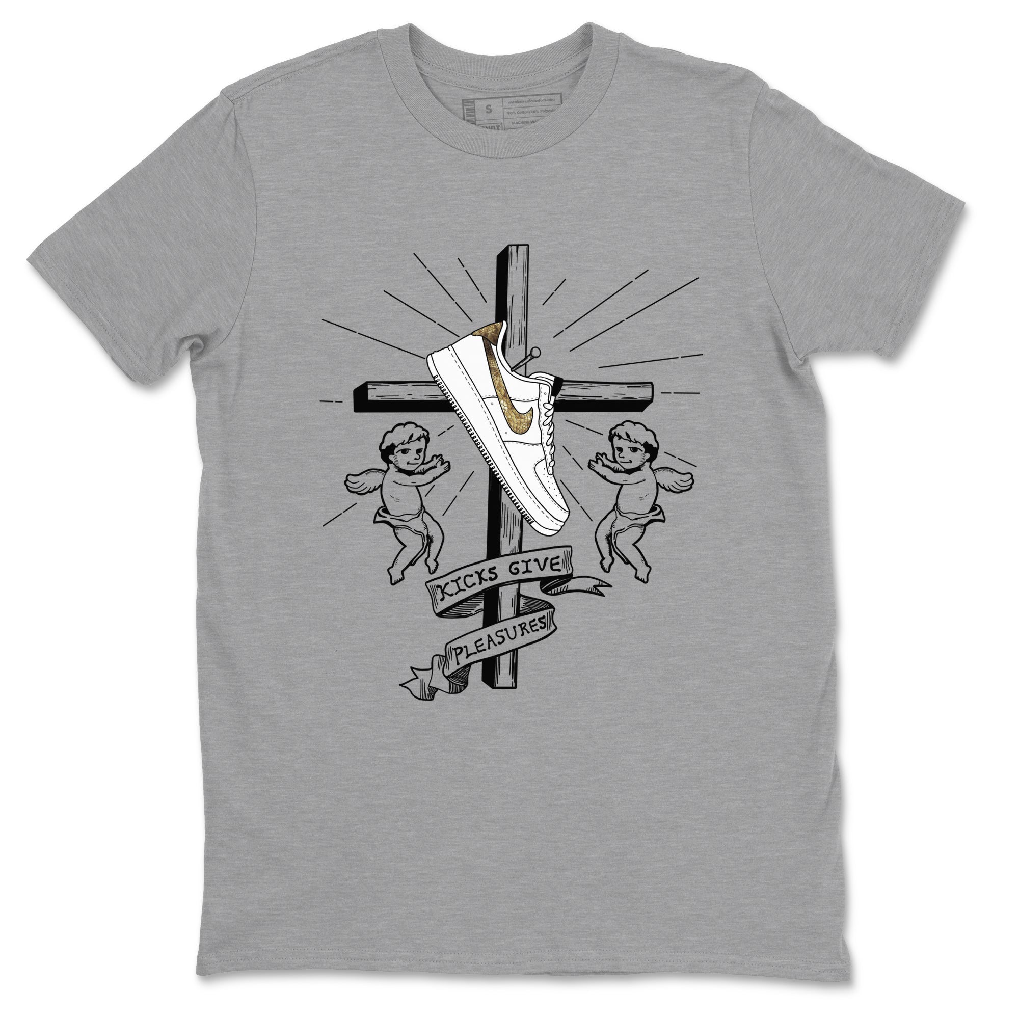 Kicks Give Pleasures snkmatch Tees - Air Force 1 Ivory Snake