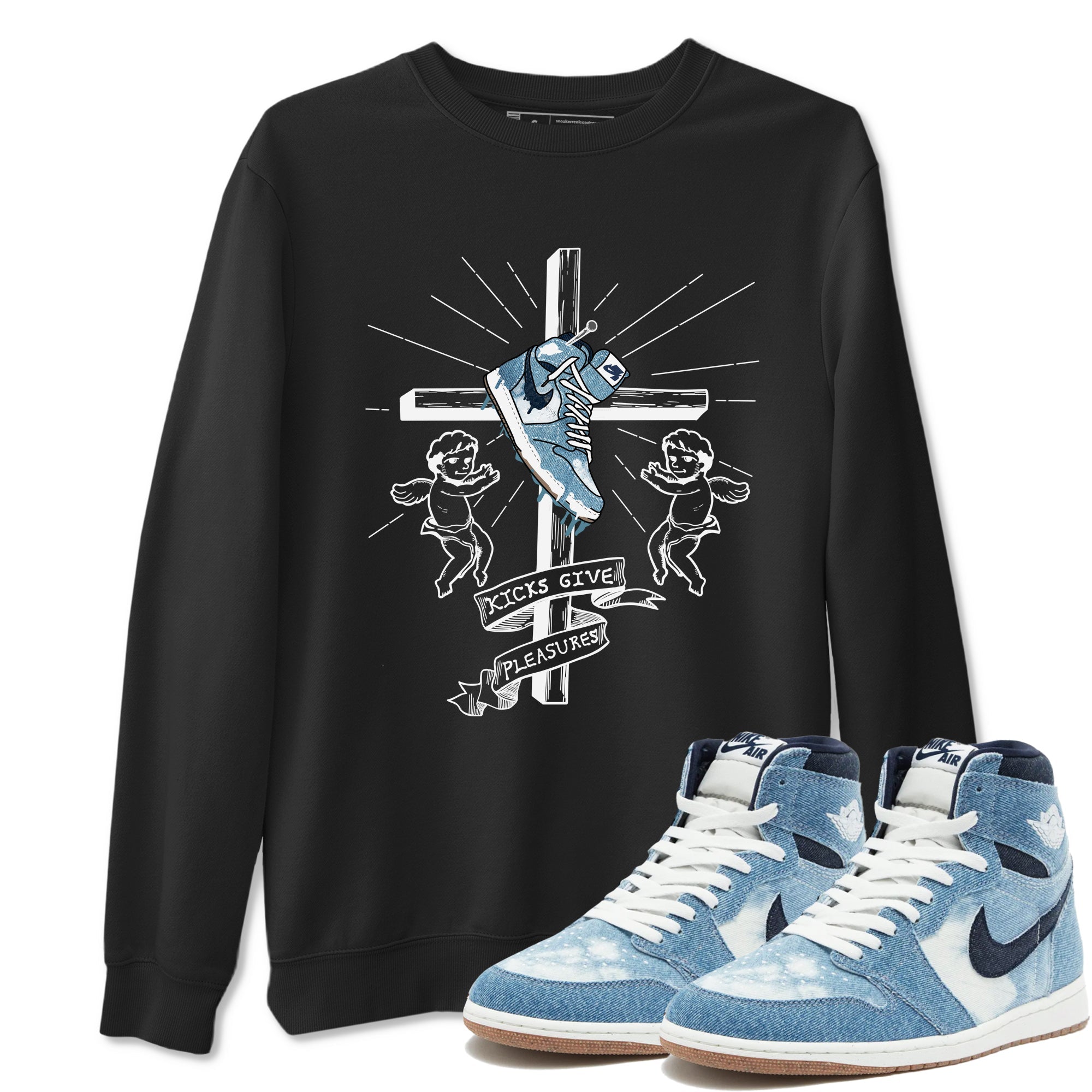Kicks Give Pleasures snkmatch Tees - Air Jordan 1 Denim 2024