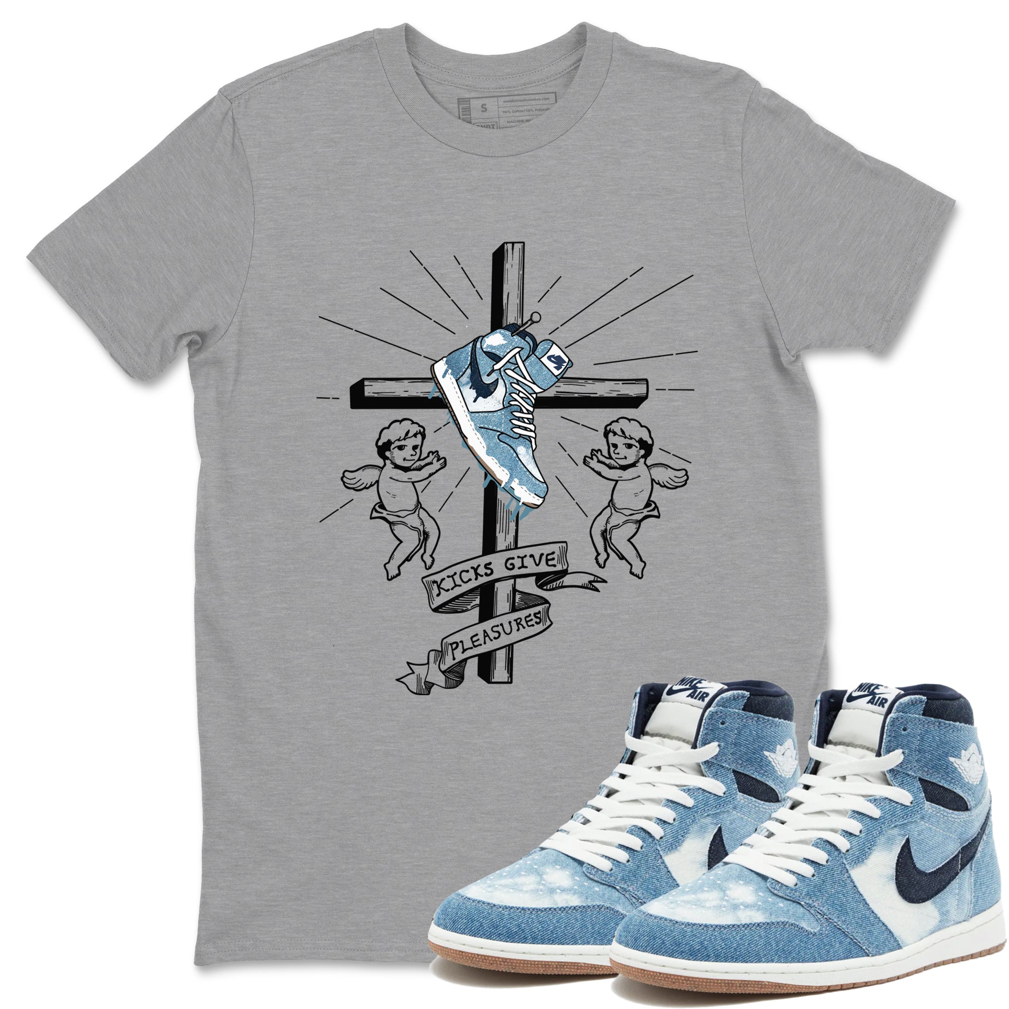 Kicks Give Pleasures snkmatch Tees - Air Jordan 1 Denim 2024