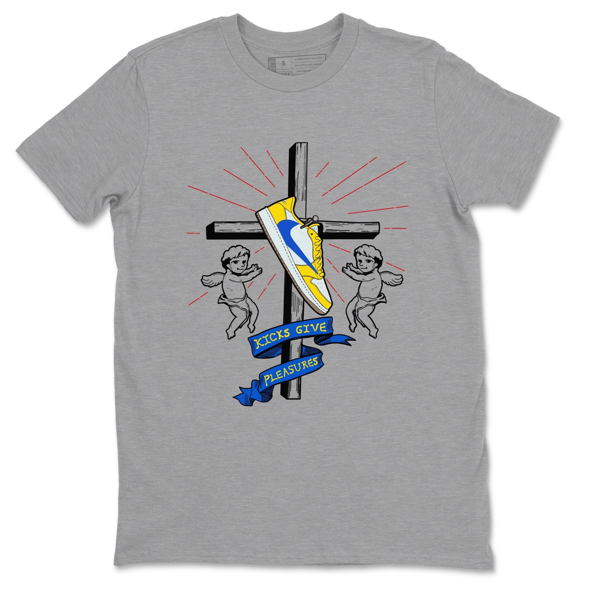 Kicks Give Pleasures snkmatch Tees - Air Jordan 1 Travis Scott Canary
