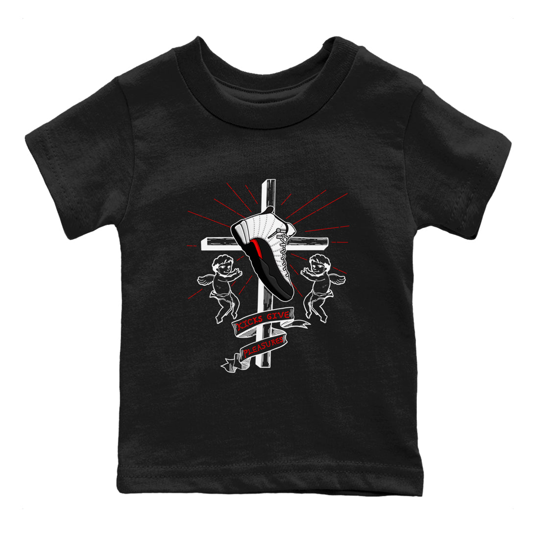 Kicks Give Pleasures snkmatch Tees Kids - Air Jordan 12 Taxi Flip