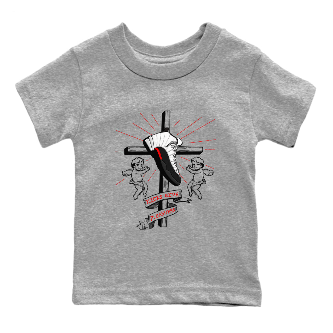 Kicks Give Pleasures snkmatch Tees Kids - Air Jordan 12 Taxi Flip