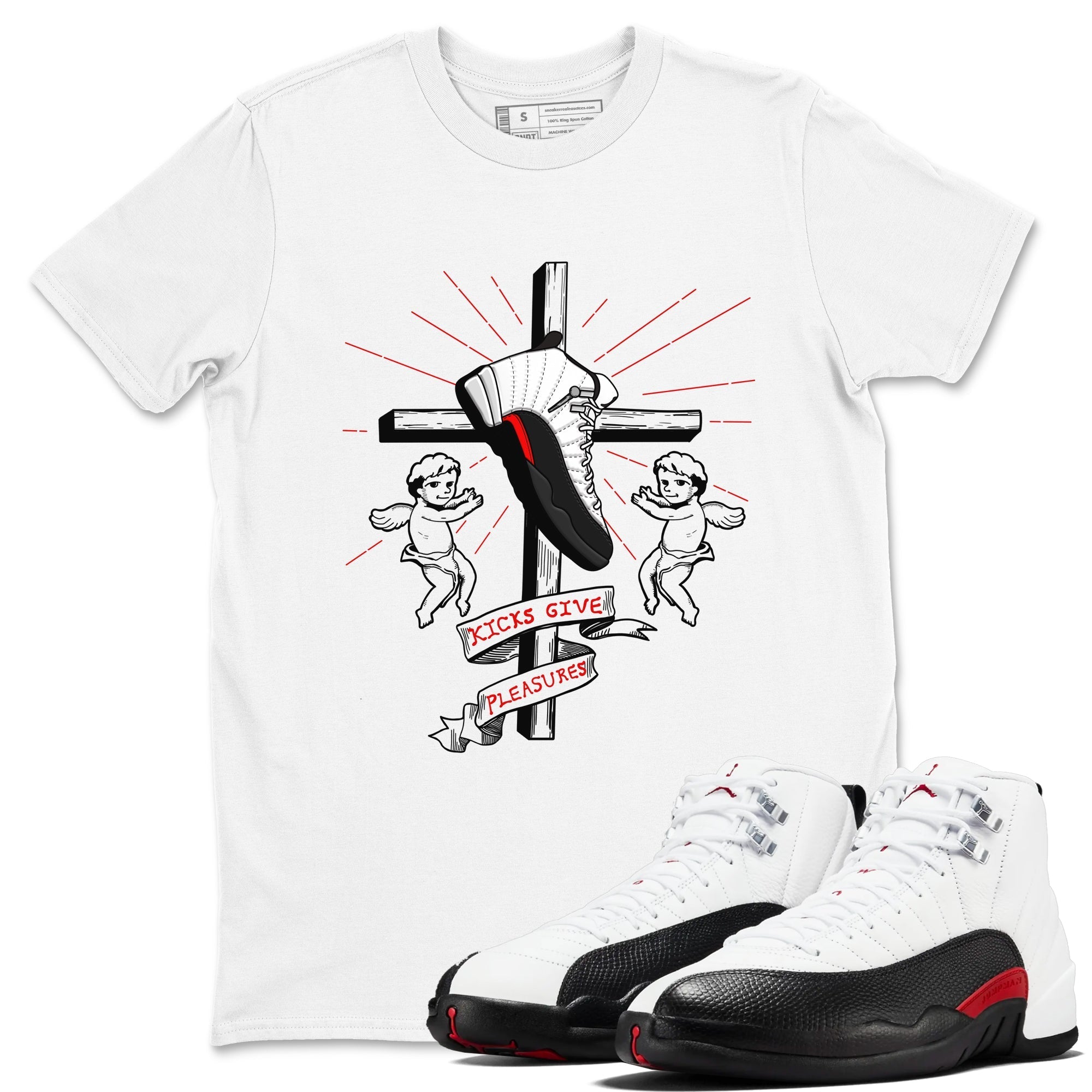 Kicks Give Pleasures snkmatch Tees - Air Jordan 12 Taxi Flip