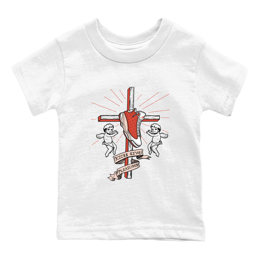 Kicks Give Pleasures snkmatch Tees Kids - Air Jordan 13 Dune Red